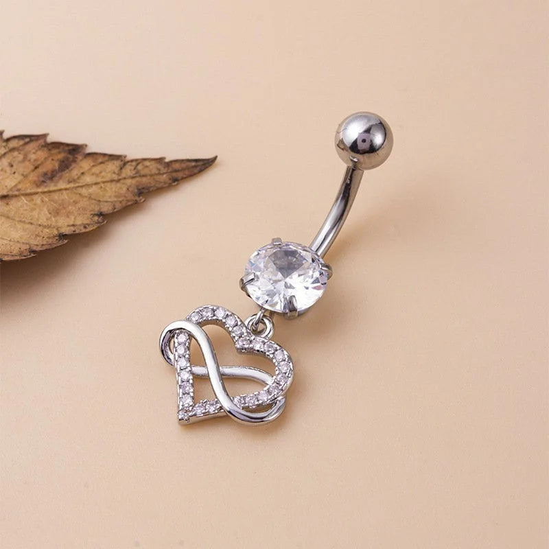 14G Silver Butterfly Belly Button Rings for Women - Surgical Steel Belly Piercing Jewelry | Perfect for Navel Piercing, Belly Rings, and Body Jewelry Gifts