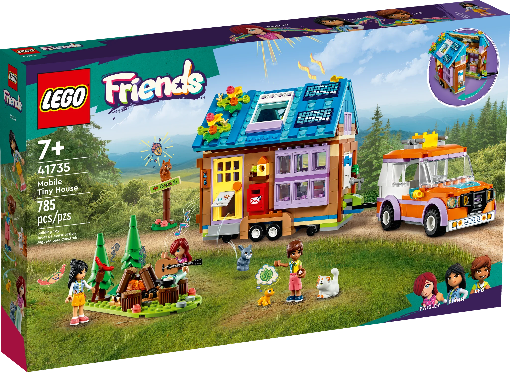 LEGO® Friends™ Mobile Tiny House Building Toy Set - Creative Play for Kids, Perfect for Travel & Indoor Fun | STEM Learning & Imaginative Play