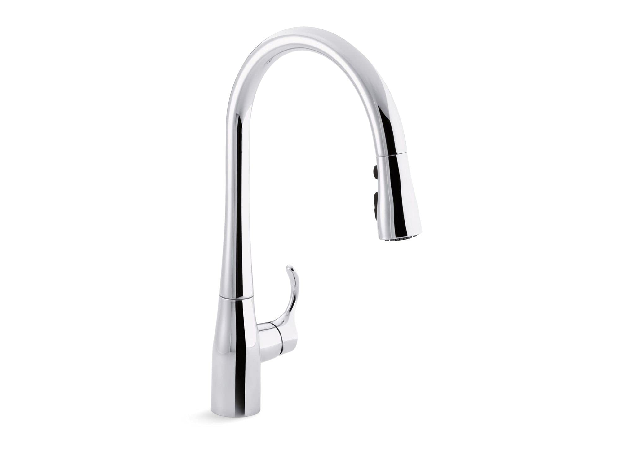KOHLER Simplice Pull Down Kitchen Faucet with 3-Spray Function - Polished Chrome Finish (Model K-596-CP) | Perfect for Modern Kitchens, Dishwashing & Food Prep Areas