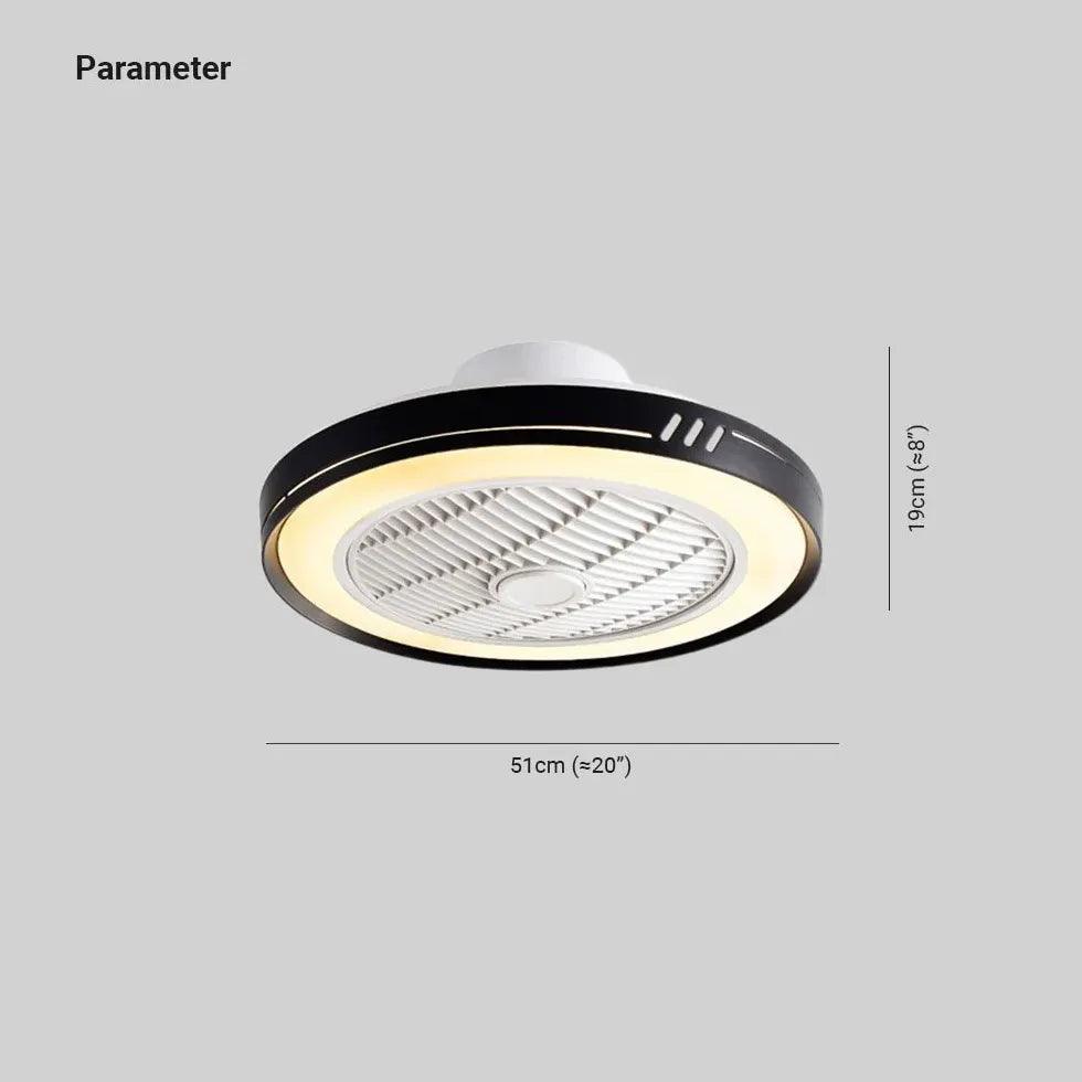 Modern Ring-Shaped Ceiling Fan with Light - Minimalist Design for Bedroom, Living Room & Office - Energy Efficient & Quiet Operation