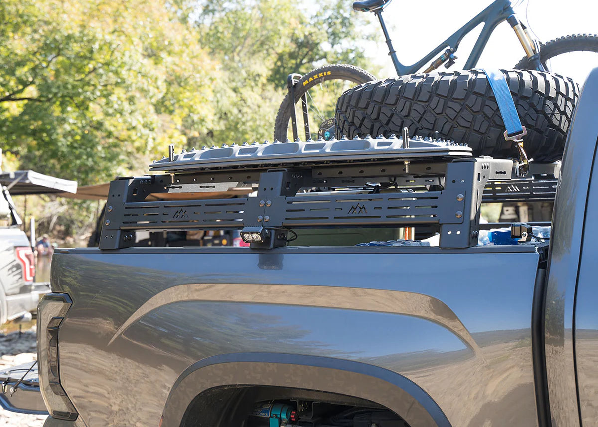 2022+ Toyota Tundra Mid Height Bed Rack - Heavy Duty Aluminum Truck Bed Rack for Off-Road & Camping Gear | Perfect for Overlanding, Hunting & Outdoor Adventures