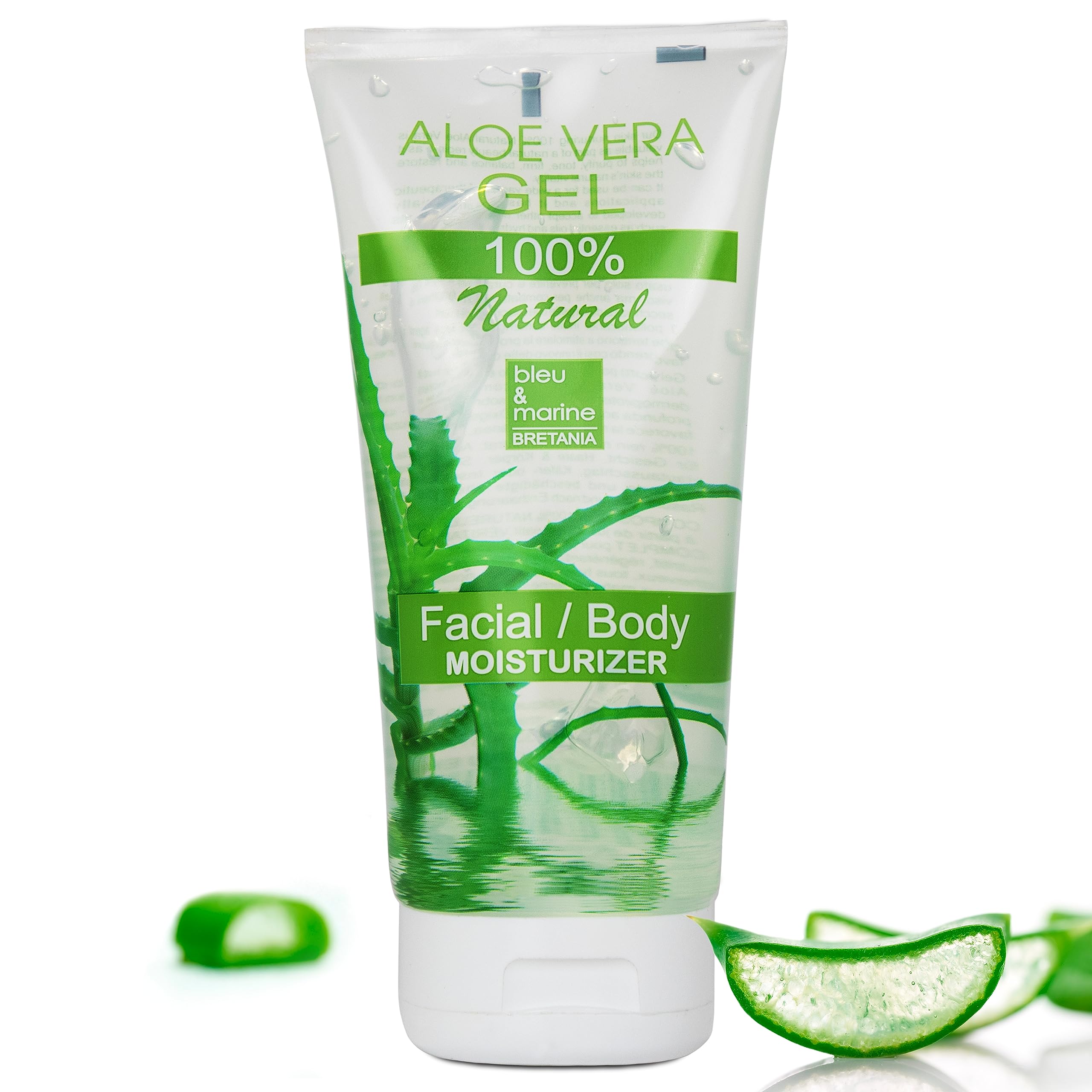 100% Pure Aloe Vera Gel - 200ml (7.03 fl oz) Natural Moisturizer for Face, Body & Hair | After Sun Soothing Gel, Wax Aftercare, DIY Cosmetics | Hydrating Skin Care & Hair Repair Solution | Perfect for Sunburn Relief, Daily Moisturizing & Post-Wax Treatment