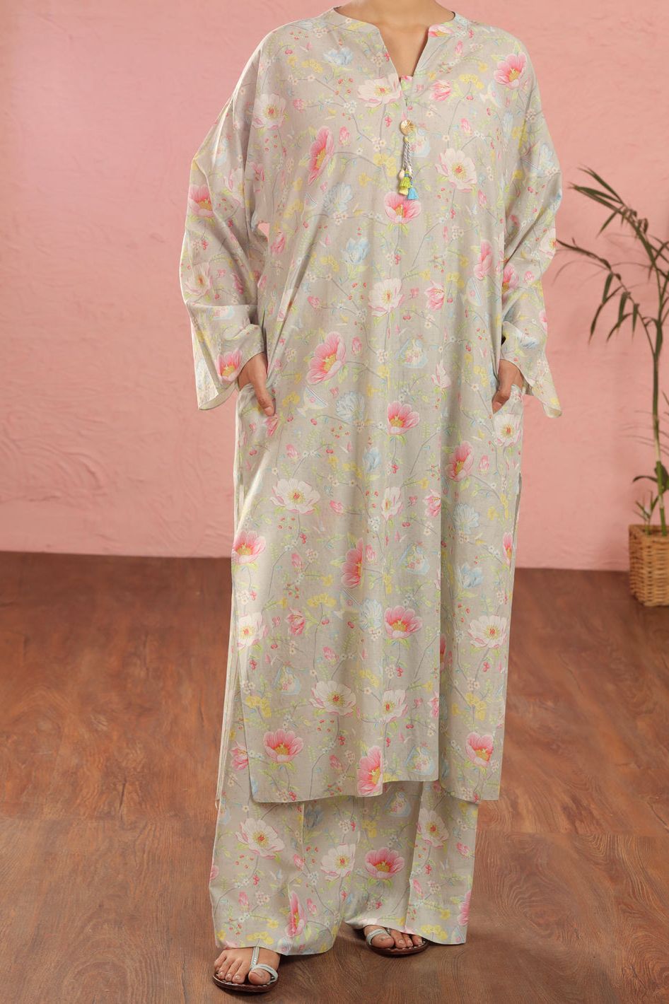Cambric Green 2 Piece Unstitched Suit Fabric for Women - Premium Quality Dress Material for Custom Tailoring | Perfect for Festivals, Weddings & Special Occasions