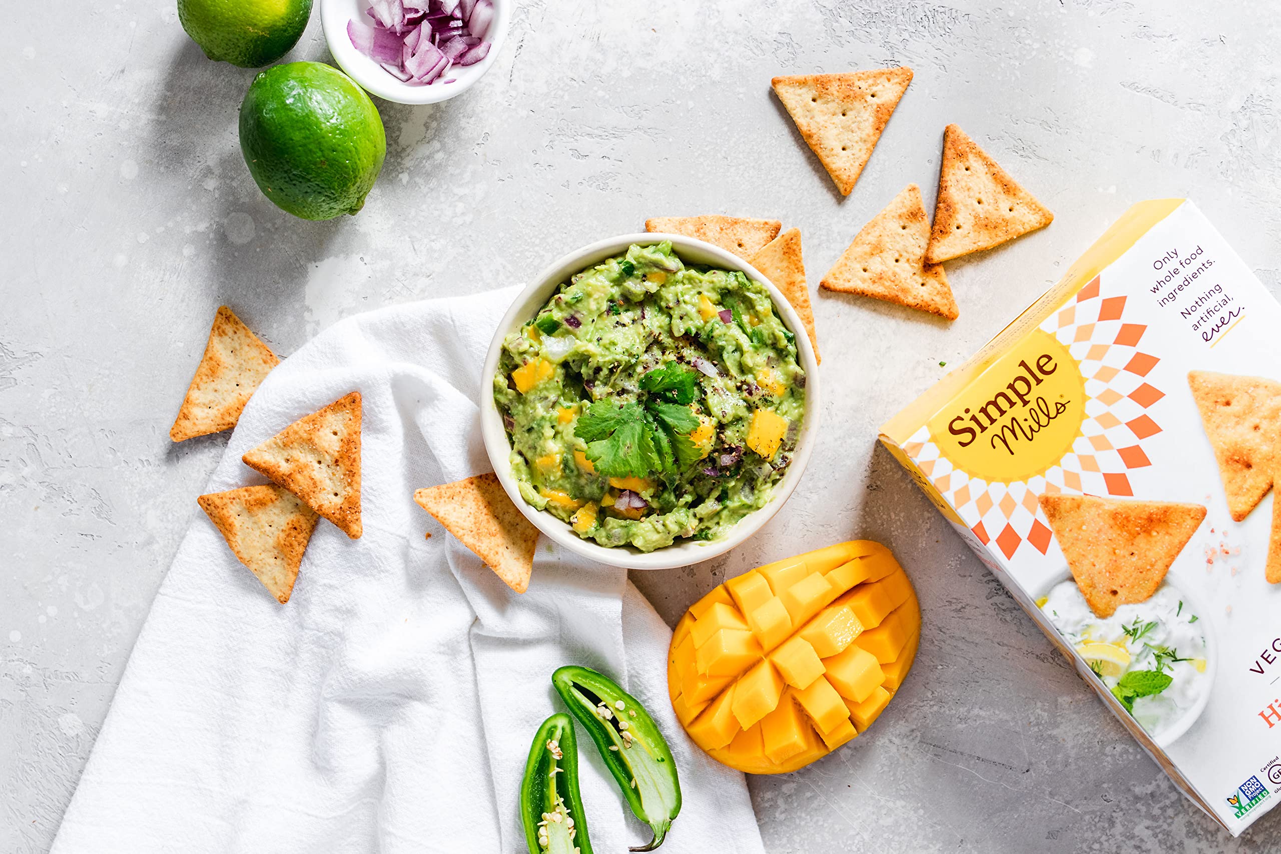 Simple Mills Veggie Pita Crackers with Himalayan Salt - Gluten Free, Vegan, Paleo Friendly Healthy Snacks, 4.25oz (Pack of 4) | Perfect for Lunchboxes, Parties & On-the-Go Snacking