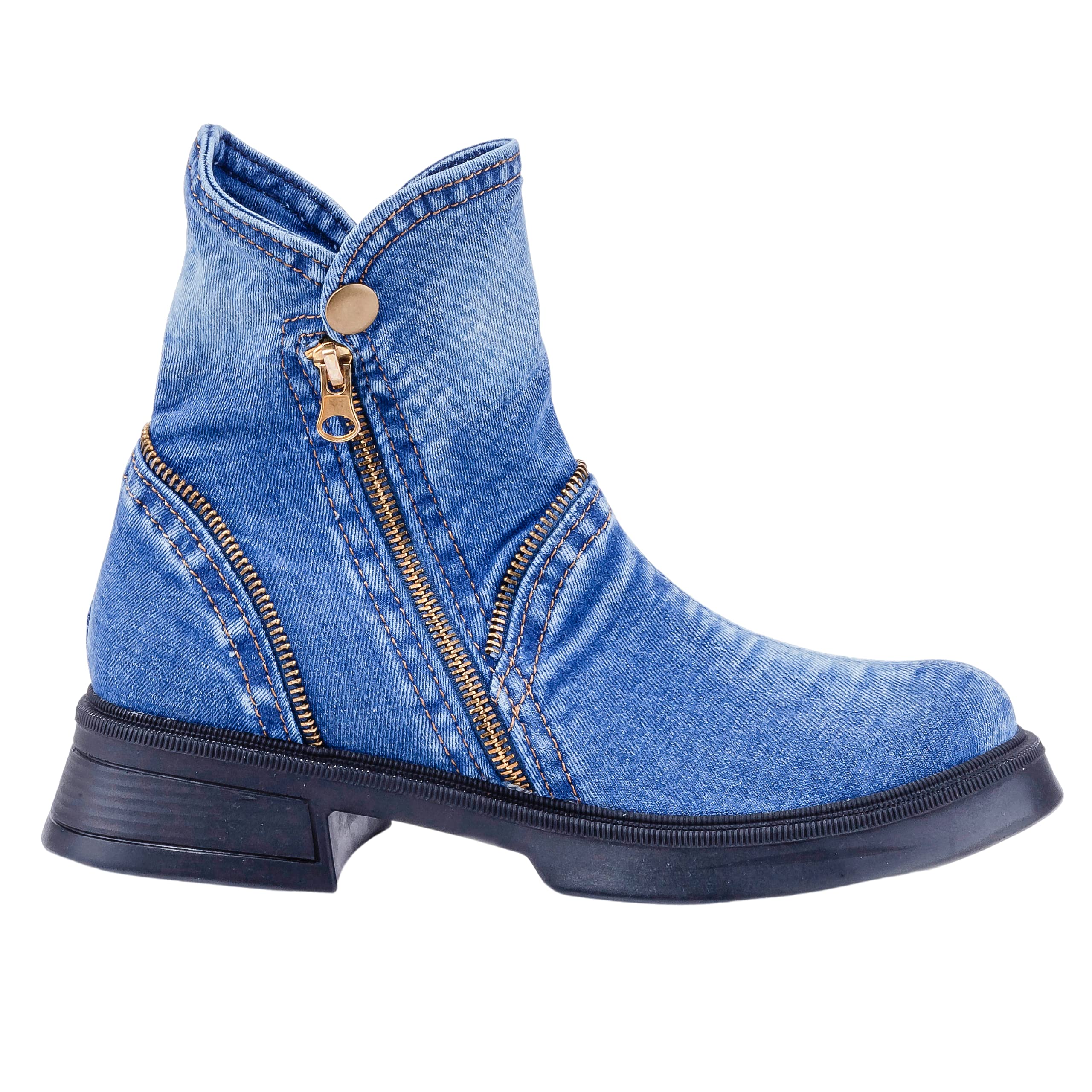 Handmade Women's Sports Boots - Sexy High Heel Ankle Boots for Running & Casual Wear | Blue Jeans Boots for Birthday Gifts & Night Out | Fashion Sneaker Boots for Women (Size 9)