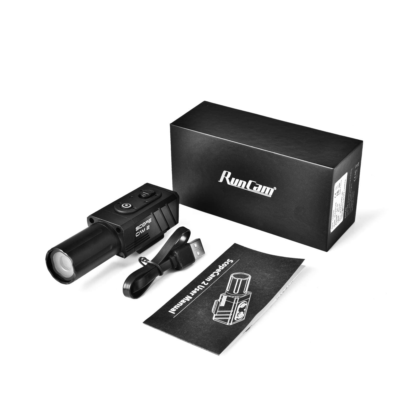 RunCam Scope Cam 2 Airsoft Camera - 1080P HD Action Camera with WiFi, Waterproof Aluminum Body, 240min Recording, Instant-On Switch & 40mm Zoom Lens - Perfect for Airsoft Games, Hunting, Tactical Training and Outdoor Adventures