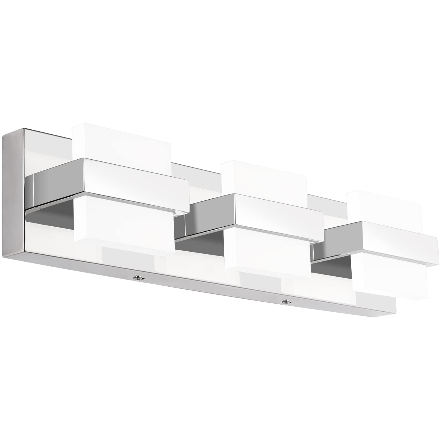 SOLFART 3-Light Chrome Modern LED Bathroom Vanity Light Fixture - 20 Inch Dimmable White Light for Mirror Lighting, Bathroom Decor & Home Improvement