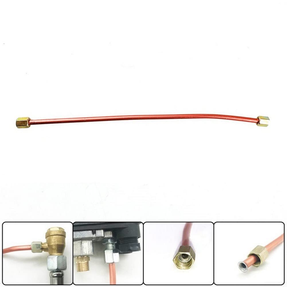 400mm Air Compressor Exhaust Tube Replacement - Durable Copper Tone Air Pipe for Oil Pump & Compressor Spare Parts | Perfect for Industrial, Automotive & Home Workshop Use