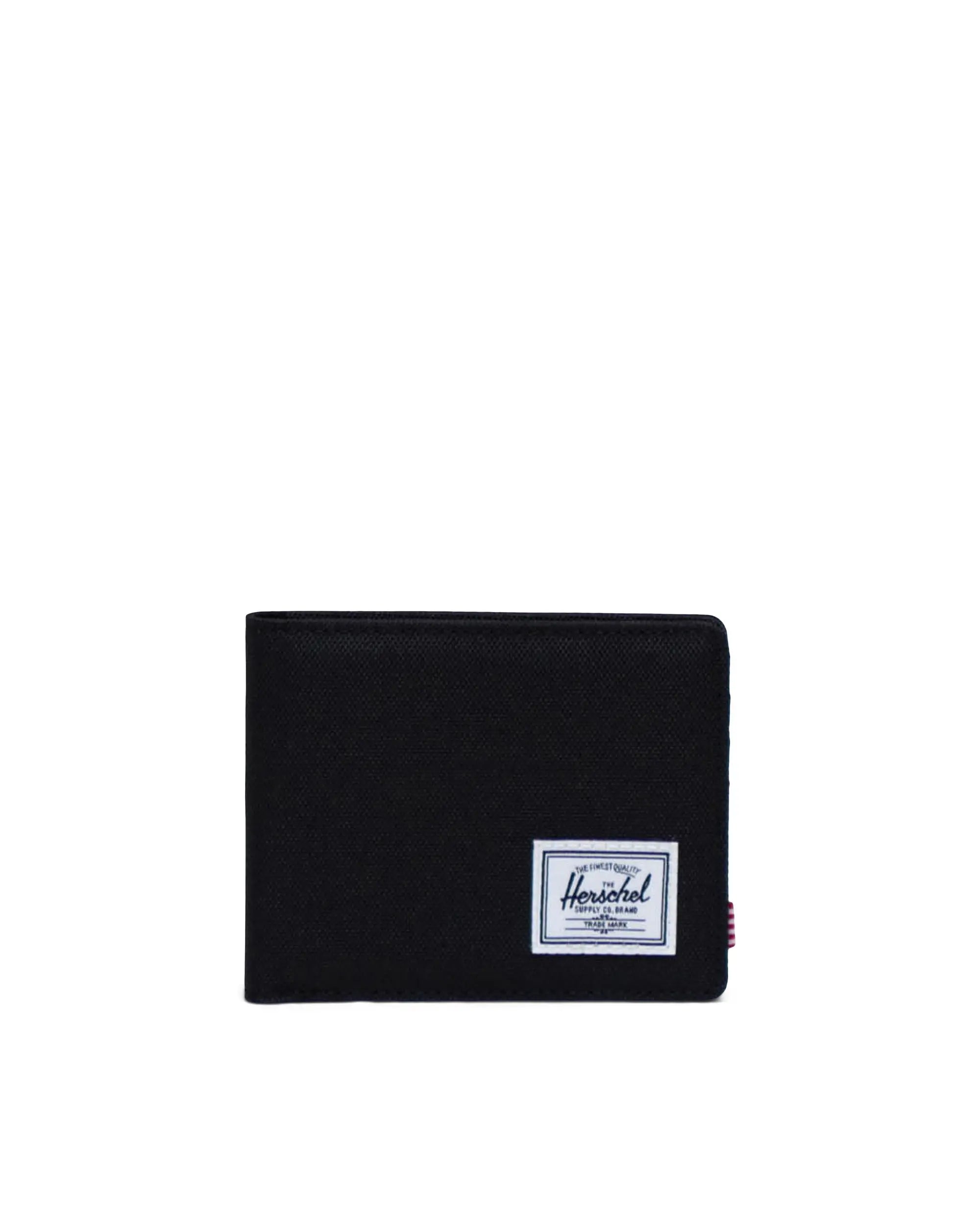 Herschel Roy Wallet for Men - Slim RFID Blocking Leather Bifold Wallet with ID Window - Perfect for Travel, Business & Everyday Use (Black)