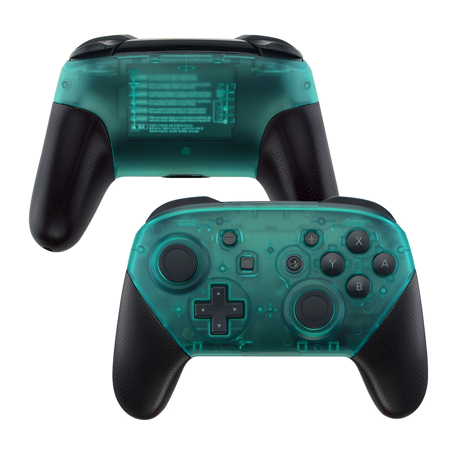 eXtremeRate Emerald Green Replacement Faceplate & Backplate for Nintendo Switch Pro Controller - Customize Your Gaming Setup for Enhanced Play Experience