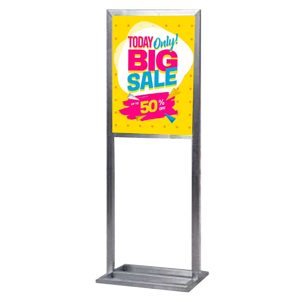 22x28 Heavy Duty Steel Indoor Sign Stand with Double Post for Posters & Graphics - Two-Sided Viewing for Retail Stores, Events & Trade Shows