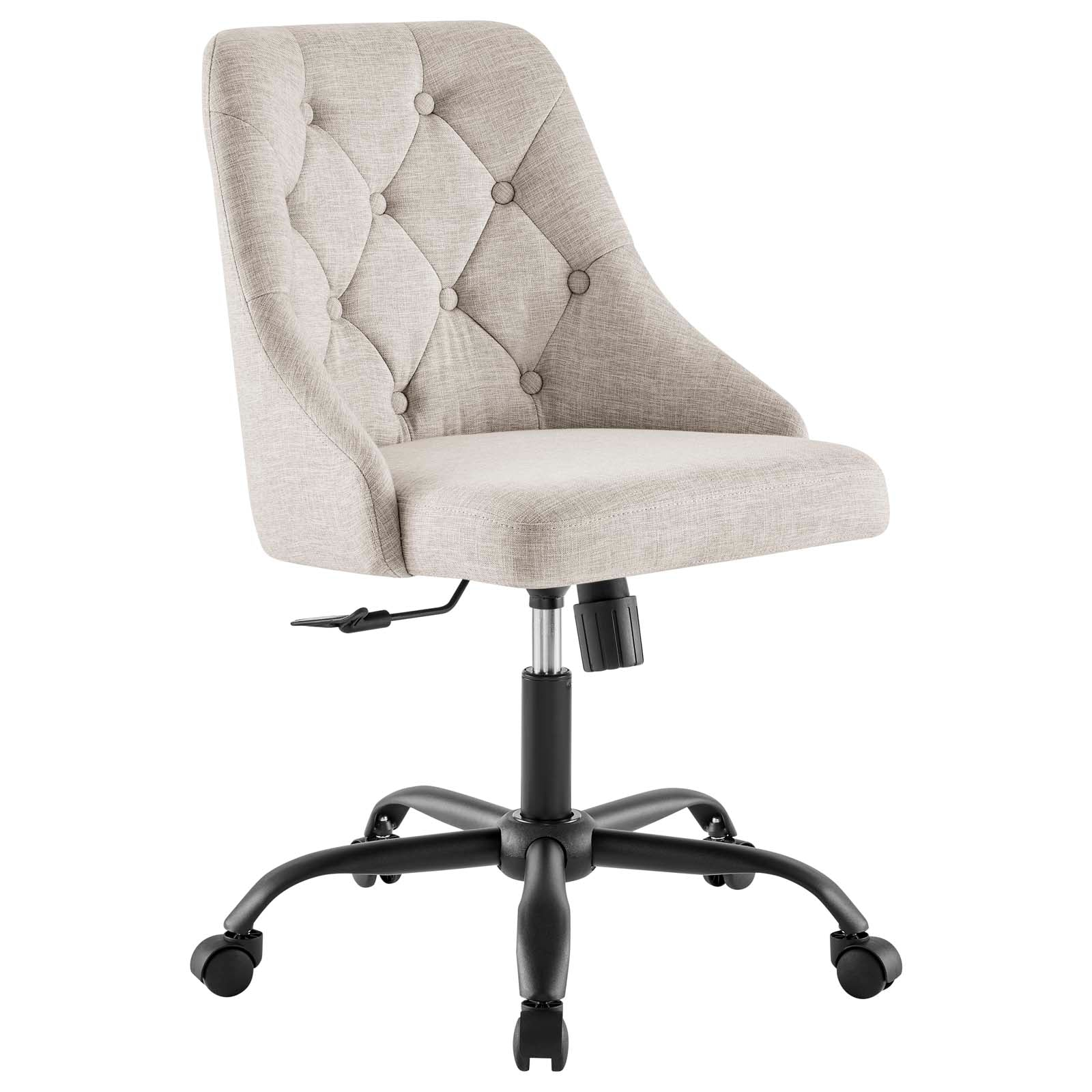 Premium Tufted Swivel Upholstered Office Chair with Lumbar Support - Ergonomic Executive Desk Chair for Home Office, Conference Room & Workspace
