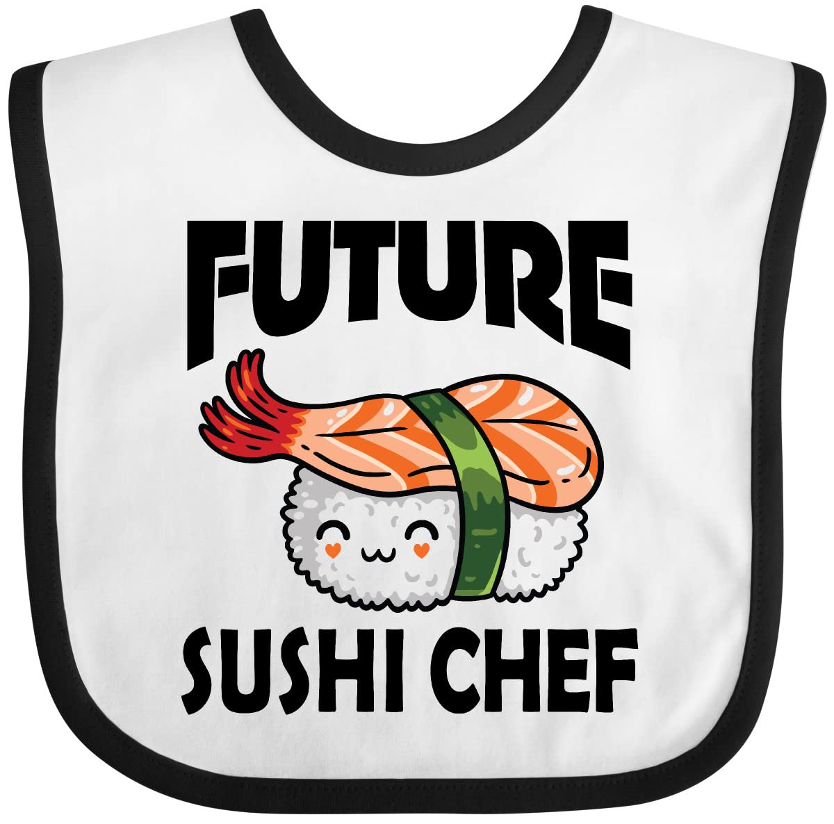 Inktastic Future Sushi Chef Baby Clothes - Adorable Infant Bib for Feeding & Playtime - Perfect Gift for Foodie Parents & Sushi Lovers