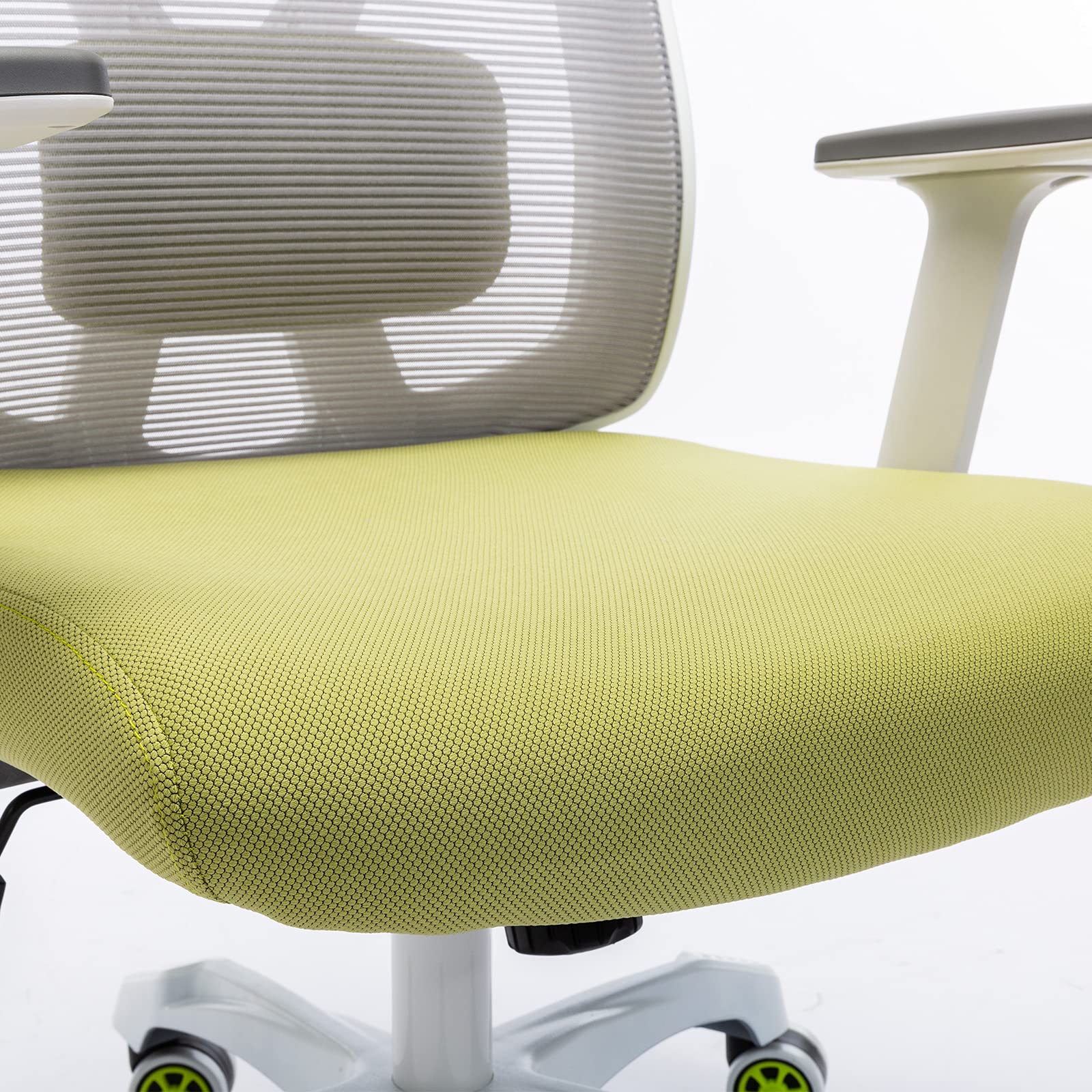Ergonomic Office Chair with Lumbar & Neck Support - Adjustable Mesh High Back Desk Chair with Padded Seat - Comfortable Computer Task Chair for Women & Adults (Green) - Perfect for Home Office, Gaming & Workspaces
