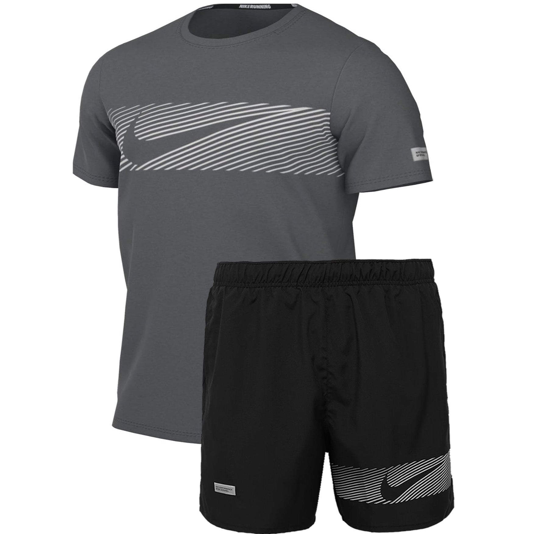 Nike Challenger Set - Men's Running Shorts & T-Shirt Outfit - Lightweight & Breathable for Gym, Jogging & Workouts