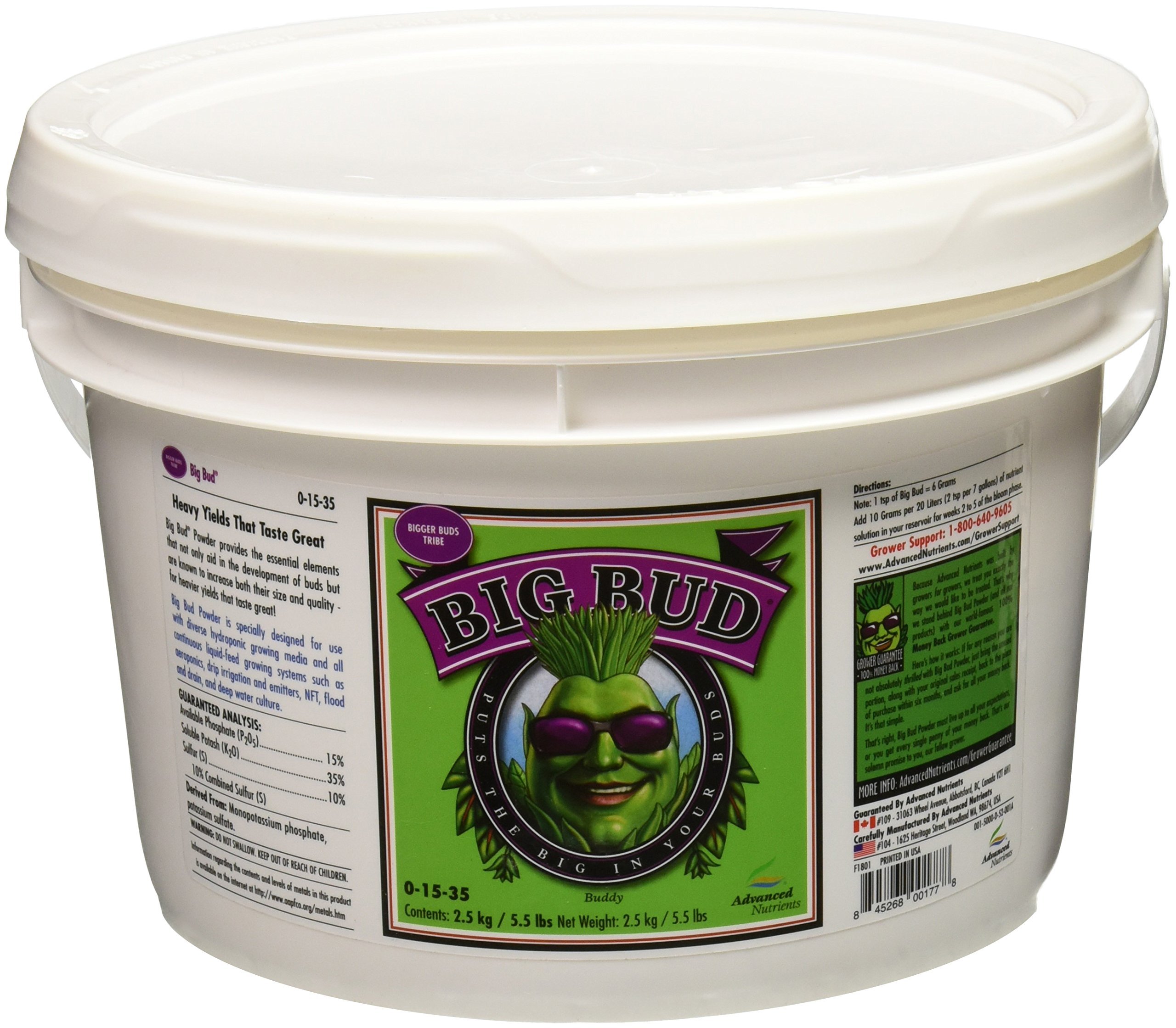 Advanced Nutrients Big Bud Powder 2.5kg - Premium Bloom Booster for Hydroponics & Soil Gardening | Ideal for Flowering Stage of Cannabis, Tomatoes & Fruits