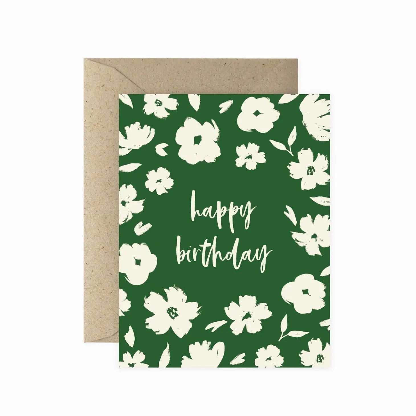 Beautiful Floral Happy Birthday Greeting Card - Perfect for Birthdays, Anniversaries & Special Occasions