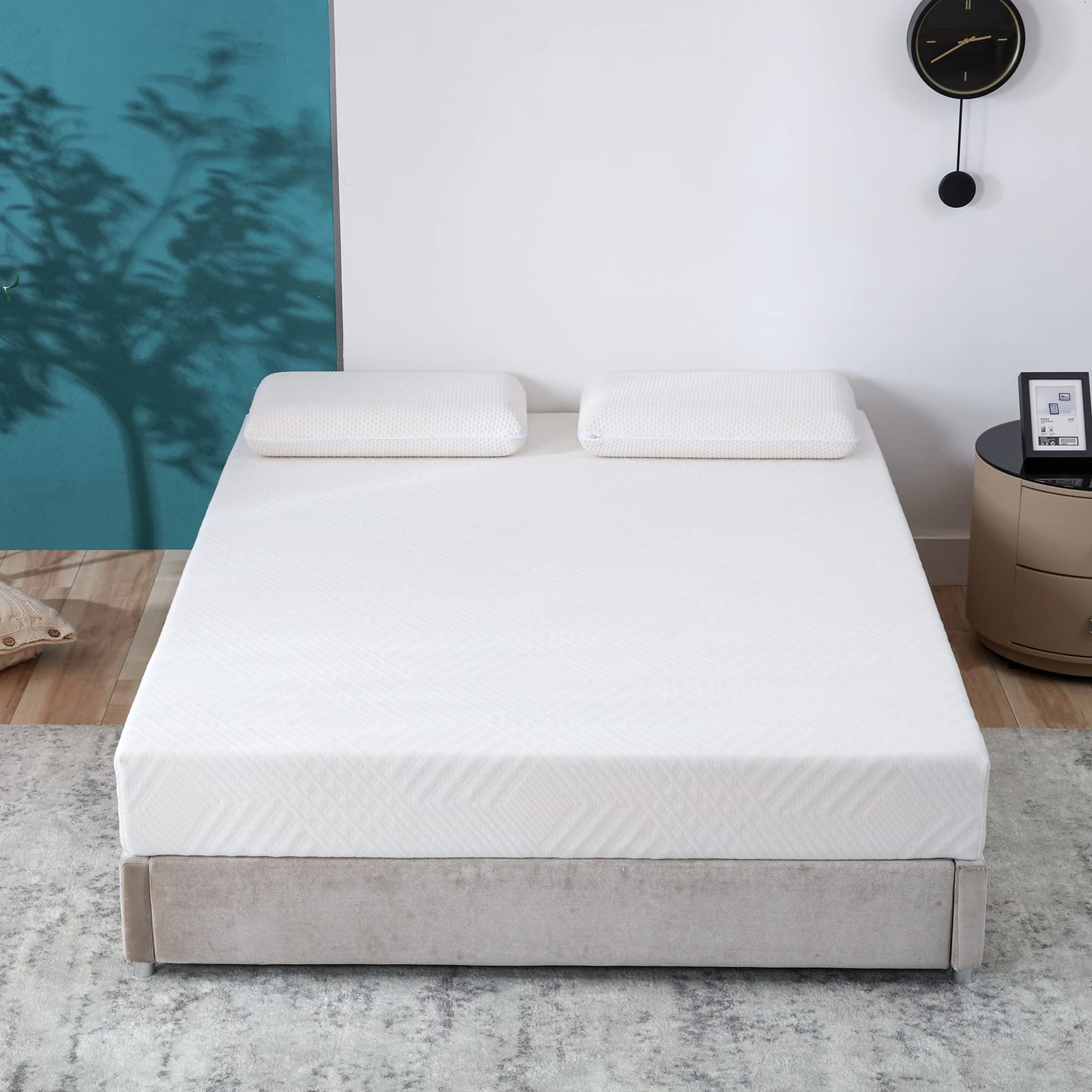 8 Inch Full Size Mattress in a Box - Cooling Gel & Green Tea Memory Foam, Medium Firm Support for Back Pain Relief - Perfect for Guest Rooms, Dorms & Small Apartments