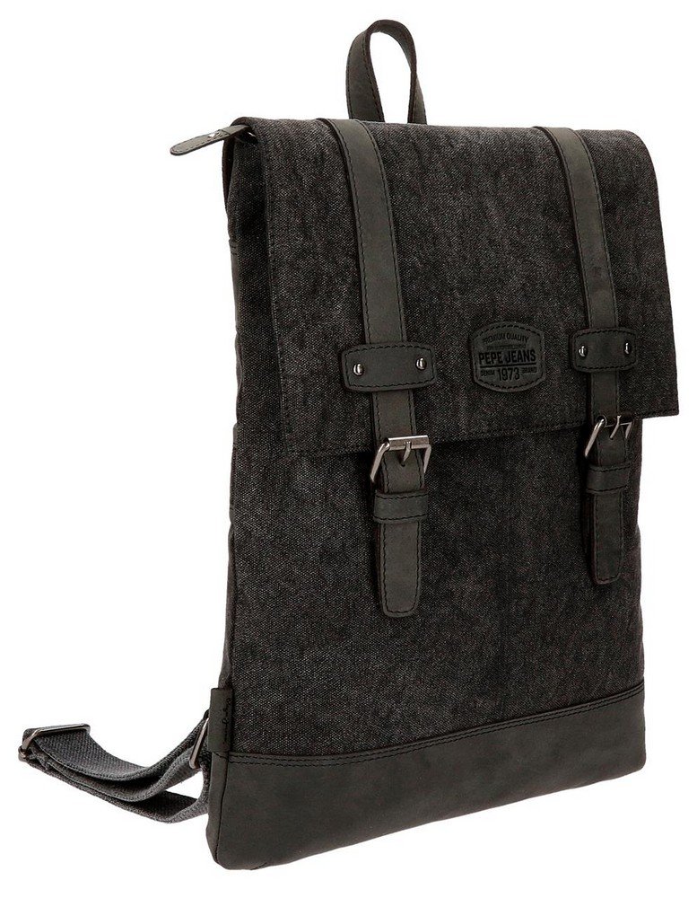 Pepe Jeans Horse Black Casual Backpack for Men & Women - Stylish Everyday College School Travel Backpack - Perfect for Work, Gym, Hiking & Outdoor Adventures