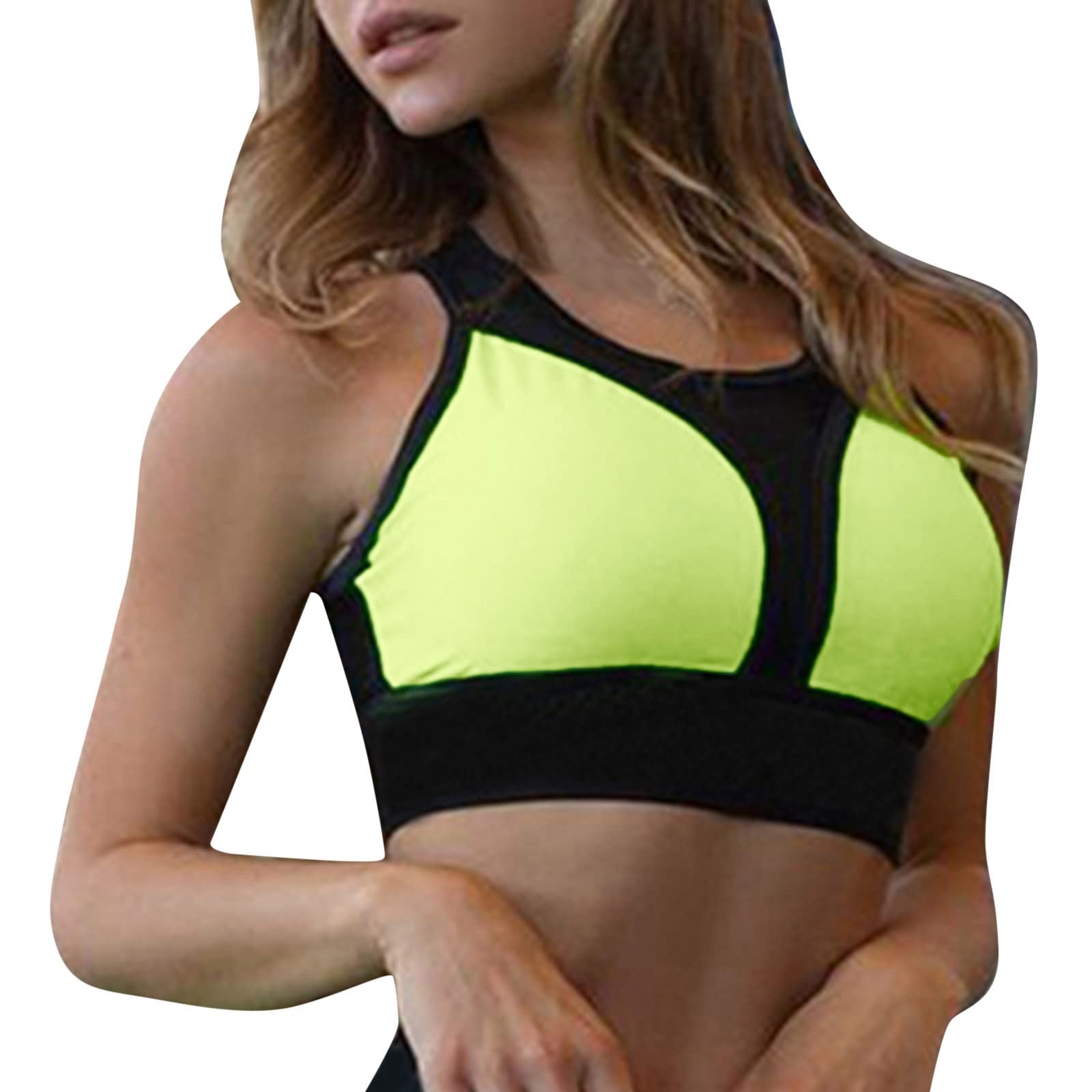 Women's Fashion Patchwork Yoga Crop Tanks - Comfortable Slim Fit Sexy Vest Top for Workout & Casual Wear | Trendy Baggy Shirt for Yoga, Gym, and Everyday Outfits
