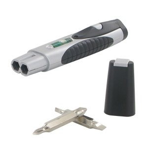 Premium 3-in-1 Pocket Multi Tool with LED Flashlight, Bubble Level & Interchangeable Screwdriver Bits - Compact EDC Gear for Camping, Hiking, Home Repairs & Emergency Preparedness