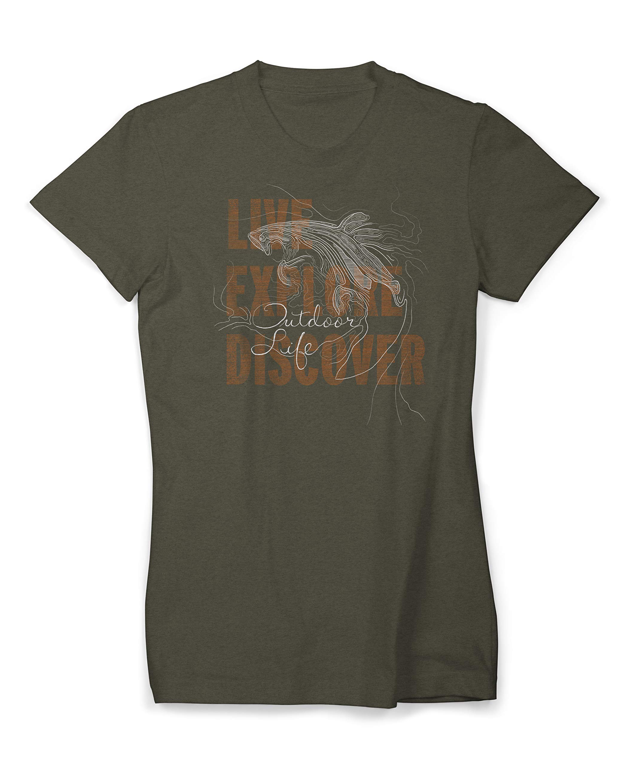 540Brands Women's Fishing Shirt - Outdoor Adventure Tee for Hiking, Camping & Travel (Olive Green) | Breathable Quick-Dry Performance Top for Active Lifestyles