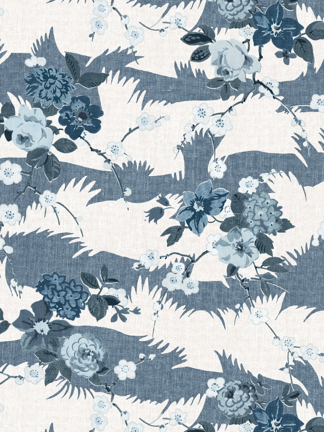 Nathan Turner Dora Chintz Blue Floral Wallpaper - Vintage Inspired Peel & Stick Wallpaper for Bedroom, Living Room & Nursery Decor
