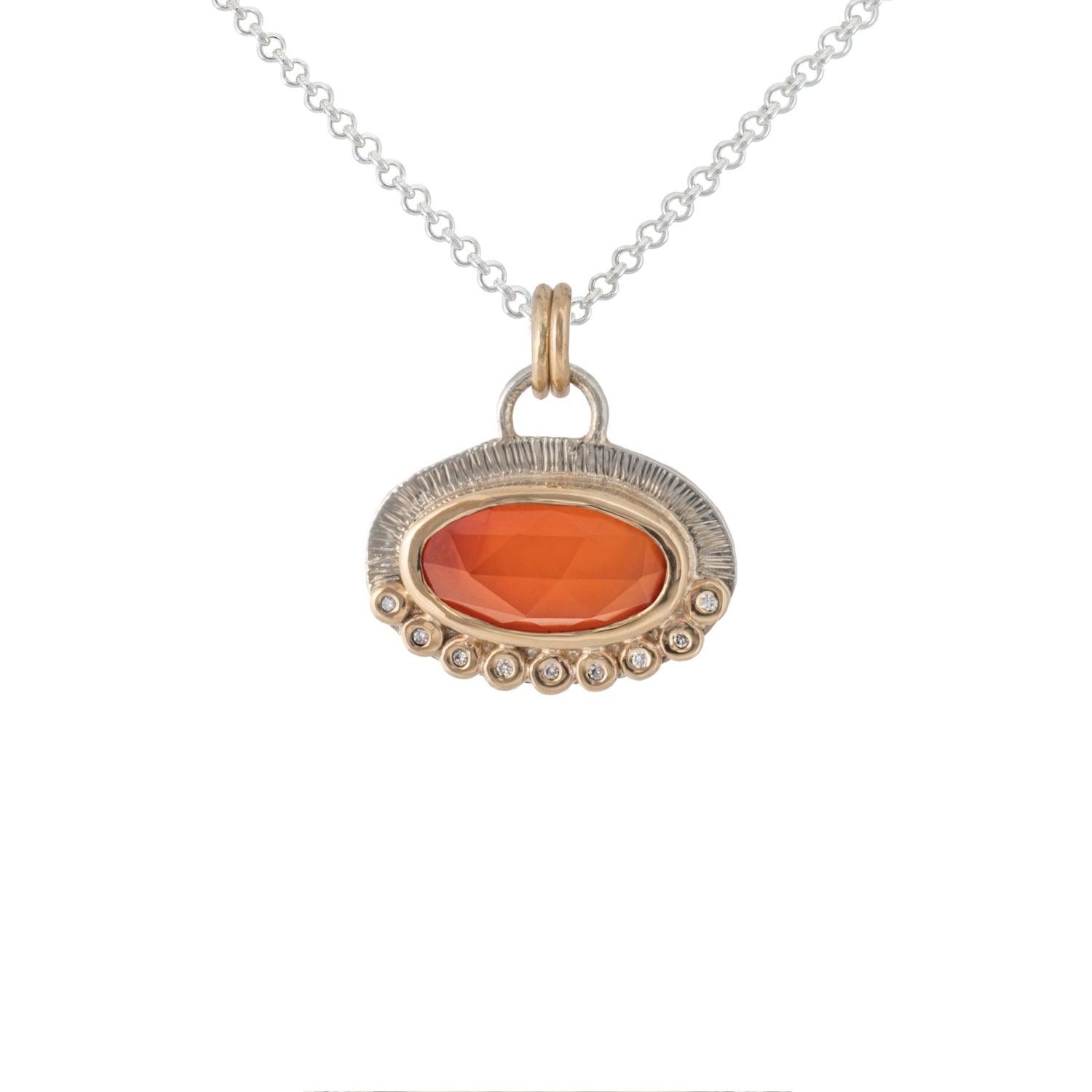 Alice Gemstone & Diamond Pendant Necklace - Elegant Jewelry for Women, Perfect for Weddings, Anniversaries & Special Occasions