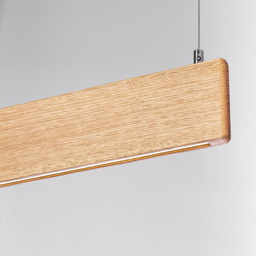 2BY4 Round Edge LED Linear Pendant Light - Modern Slim Fixture for Kitchen Island, Dining Room & Office Lighting [Energy Efficient]