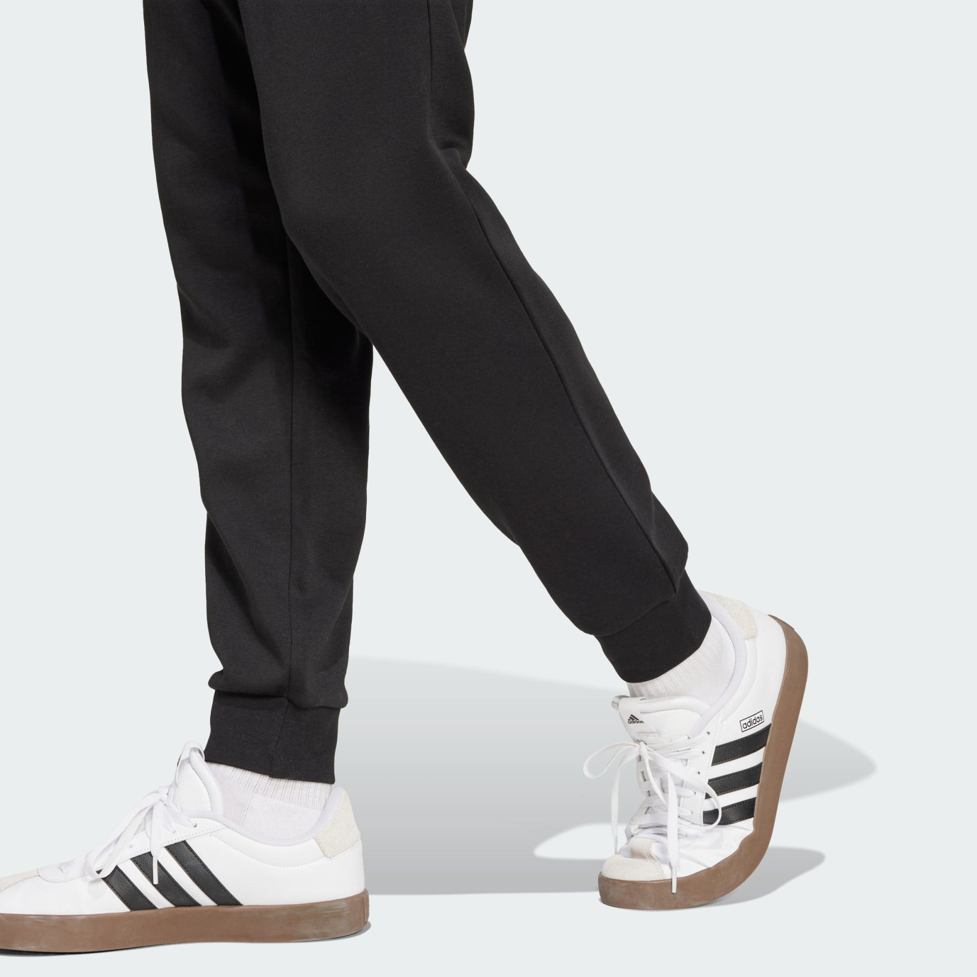 Adidas Men's Essentials FeelCozy Fleece Sweatpants - Black | Comfortable & Warm Casual Pants for Lounge, Workout & Everyday Wear