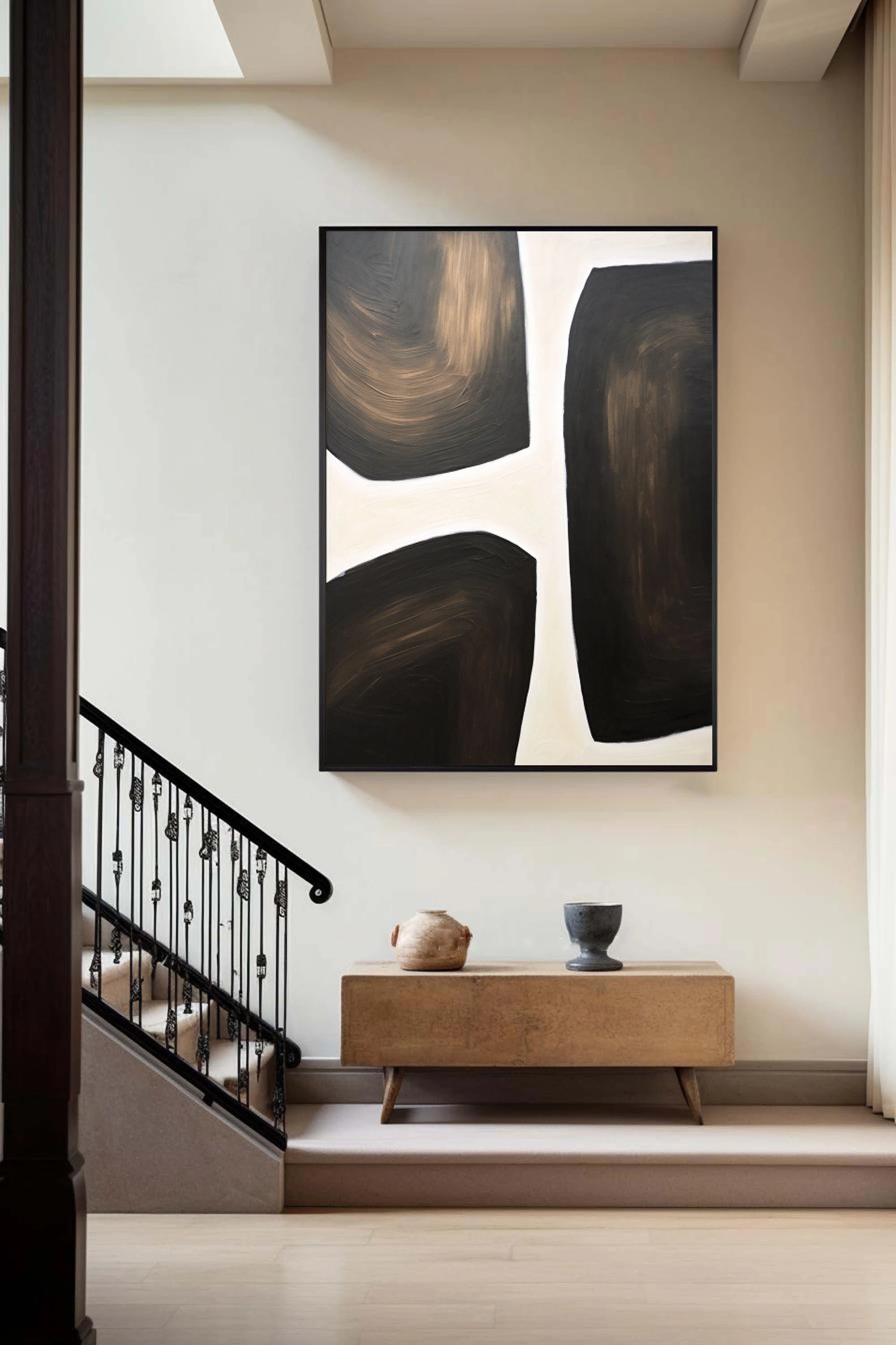 Abstract Tranquility Art Painting - Modern Canvas Wall Decor for Living Room, Bedroom & Office | Serene Home & Office Decor | #WS100