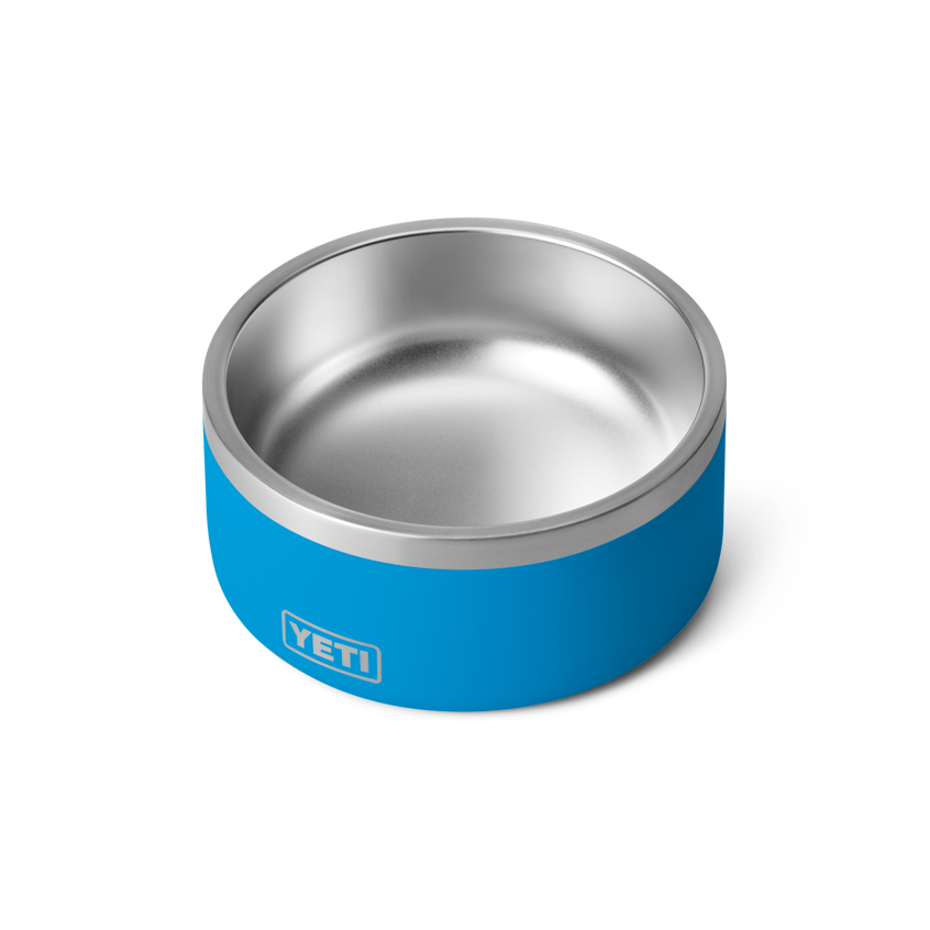 Boomer 4 Dog Bowl - Large Non-Slip Pet Food and Water Dish for Medium to Large Dogs - Big Wave Blue - Perfect for Indoor and Outdoor Use