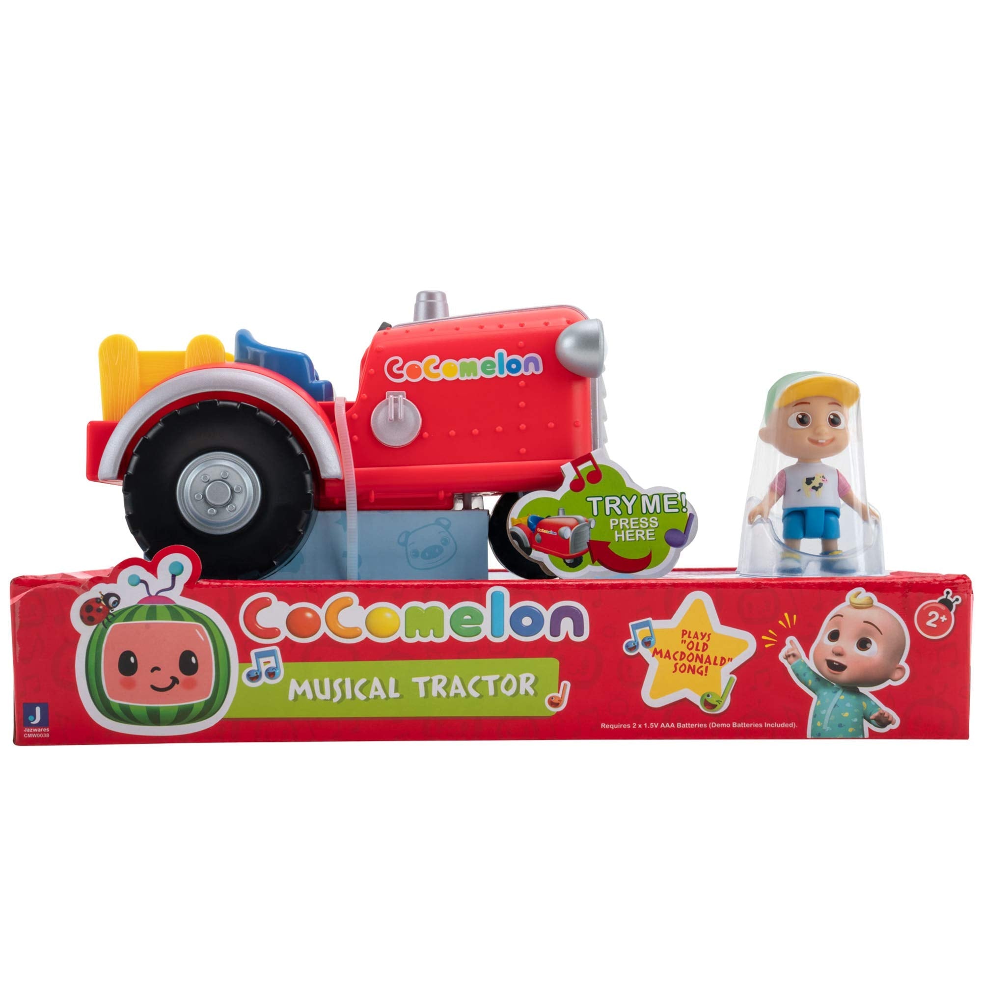 **Cocomelon Official Musical Tractor Toy with Sounds & 3-Inch JJ Figurine – Plays the MacDonald Song – Fun Learning Toy for Toddlers & Kids (Ideal for Playtime, Birthday Gifts & Early Childhood Education)**