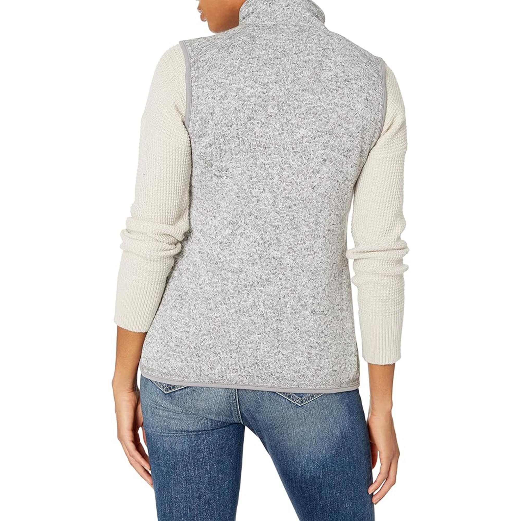 Charles River Apparel Women's Pacific Heathered Sweater Fleece Vest - Lightweight Warm Layering for Outdoor Hiking, Camping & Casual Wear