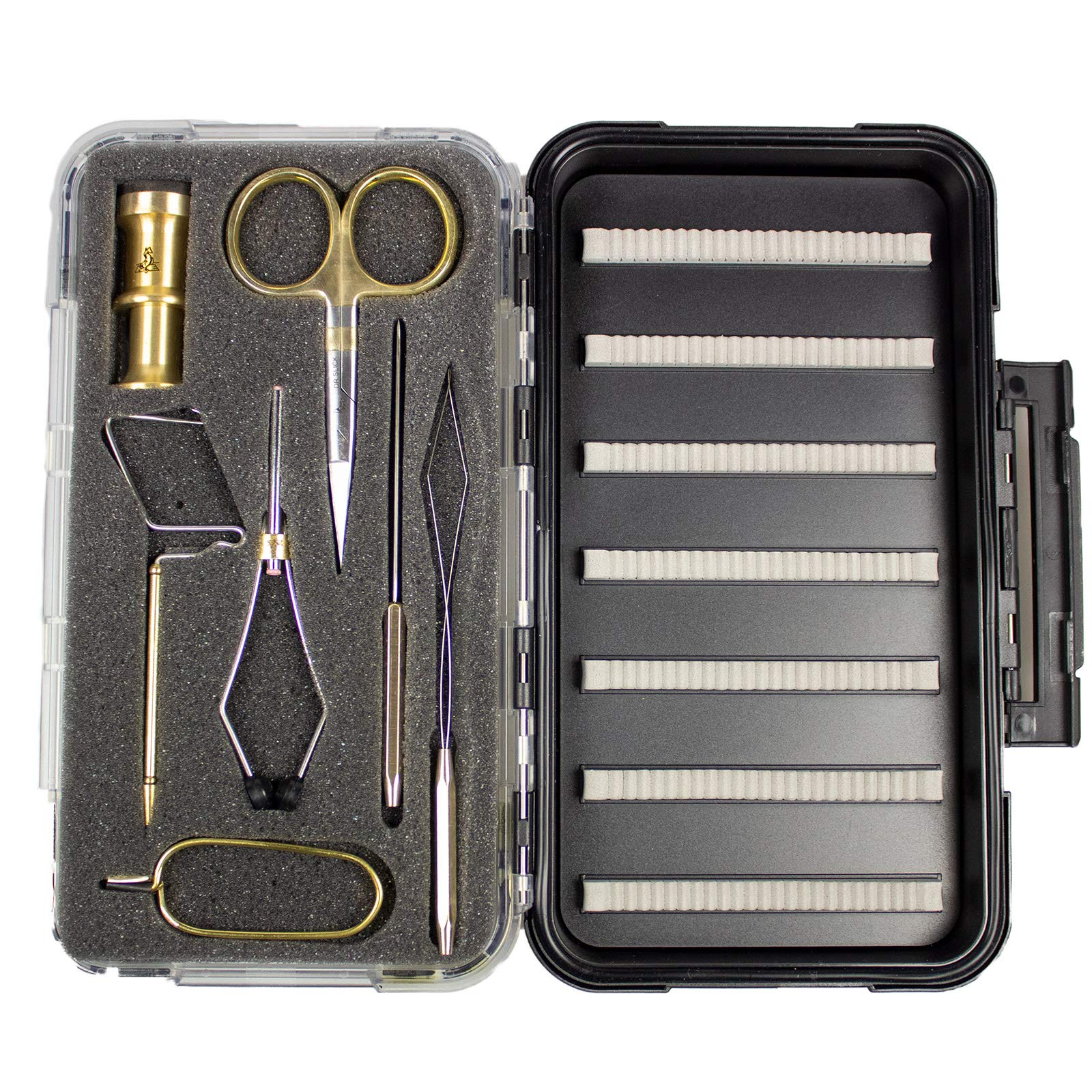 Premium Dr Slick Fly Tying Tools Kit with Fly Box - Complete Fly Fishing Accessories Set for Beginners & Pros - Perfect for Trout, Salmon & Bass Fishing Trips