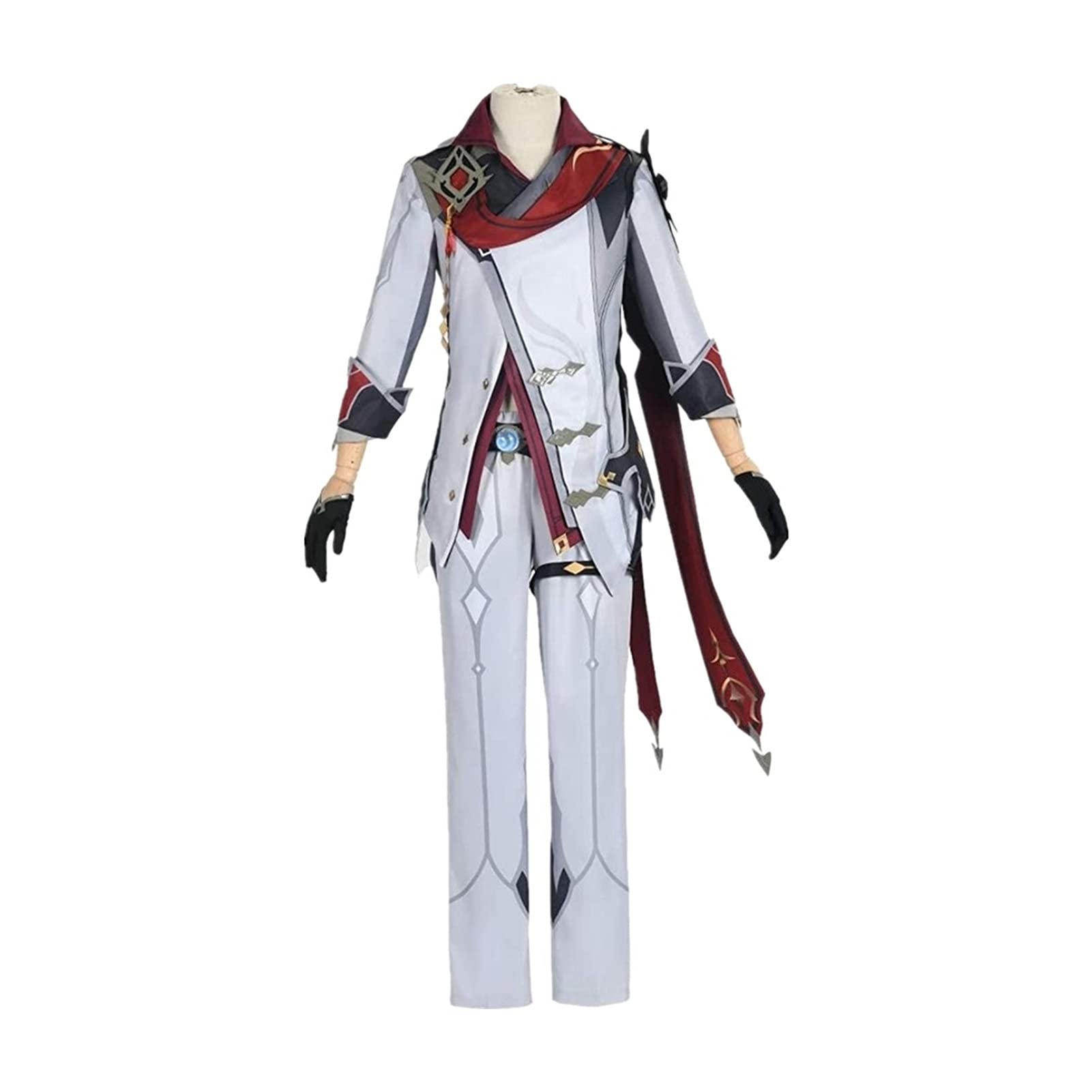 LINACAO Genshin Impact Tartaglia Cosplay Costume - White X-Small | Anime Convention Outfit, Halloween Cosplay, Video Game Character Dress Up