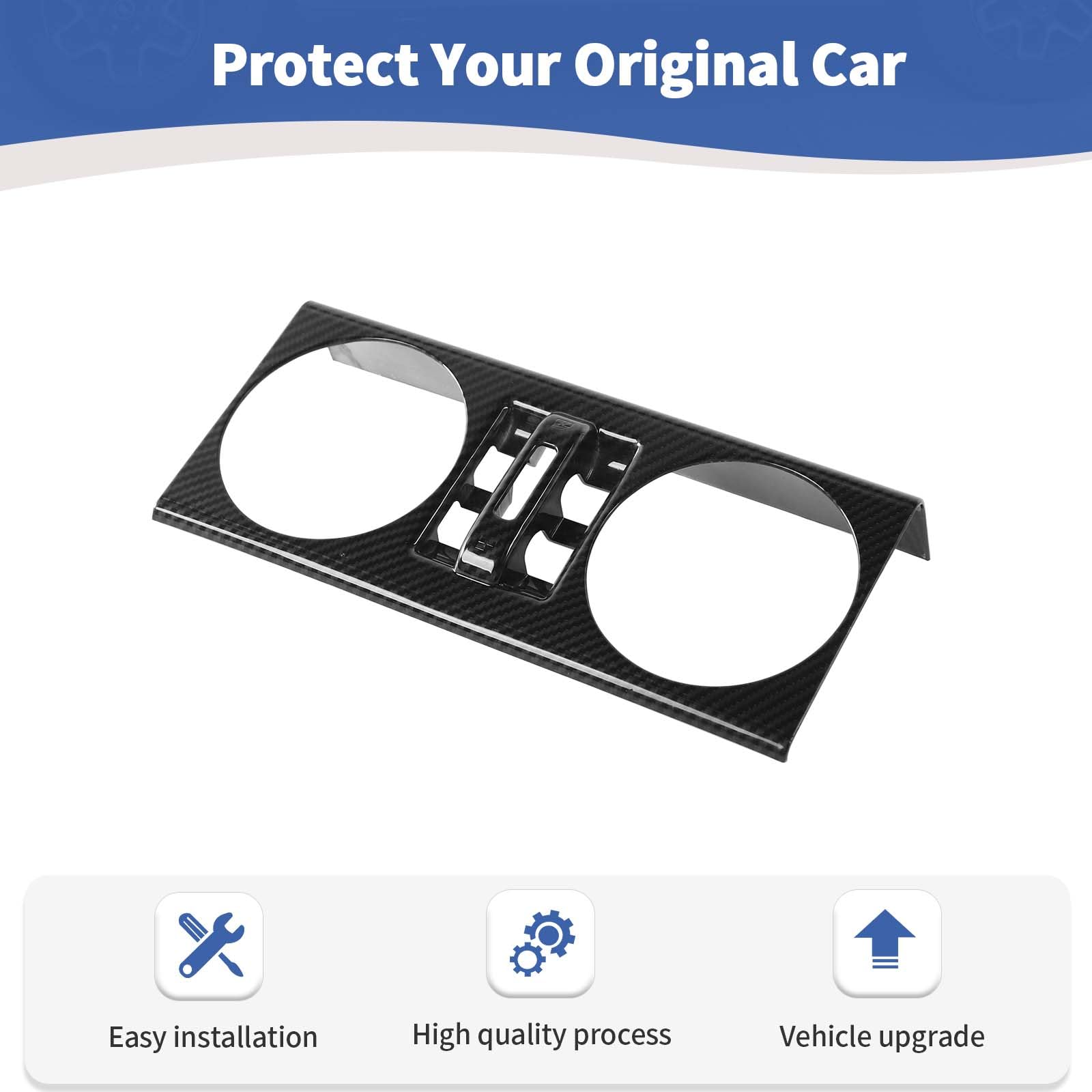 Jeep Wrangler JK JKU 2007-2010 Dashboard Center Control Panel Trim Cover - Black Carbon Fiber Grain Interior Accessories for 4-Door Models | Perfect for Off-Roading & Interior Upgrades