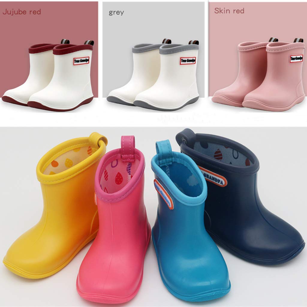 **Toddler Rain Boots - Waterproof & Lightweight Baby Rain Boots for Boys & Girls - Easy On/Off Short Rain Boots for Outdoor Play, Puddle Jumping & Wet Weather**
