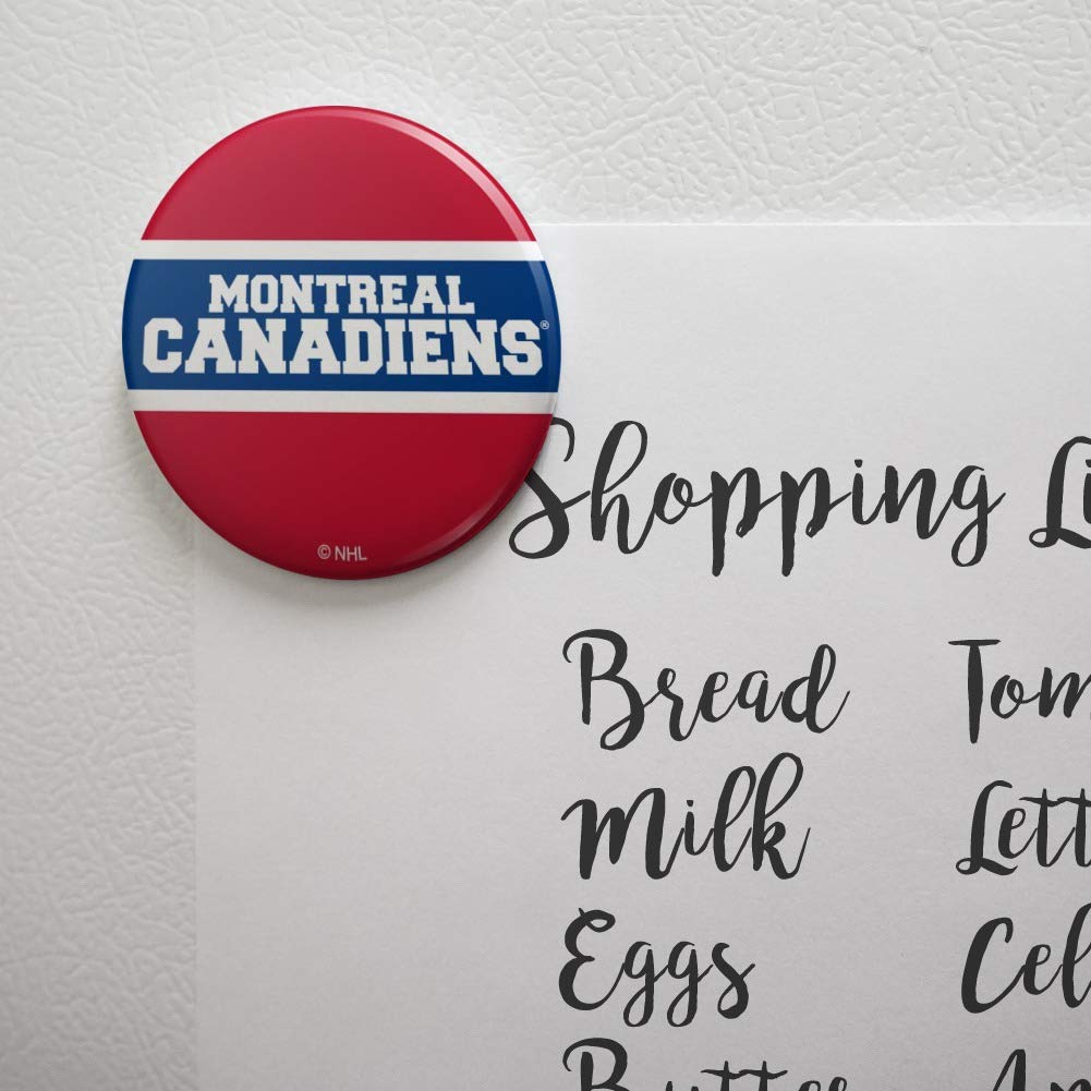 NHL Montreal Canadiens Logo Refrigerator Magnet - Strong Kitchen & Locker Decorative Button Magnet for Fans, Perfect for Fridge, Office, and Dorm Room Decor