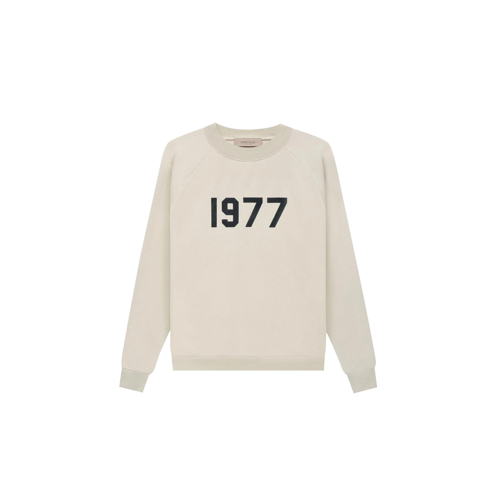 Fear of God Essentials 1977 Crewneck Sweatshirt - Wheat Color (2022) | Men's Casual Streetwear Pullover for Everyday Wear & Urban Fashion