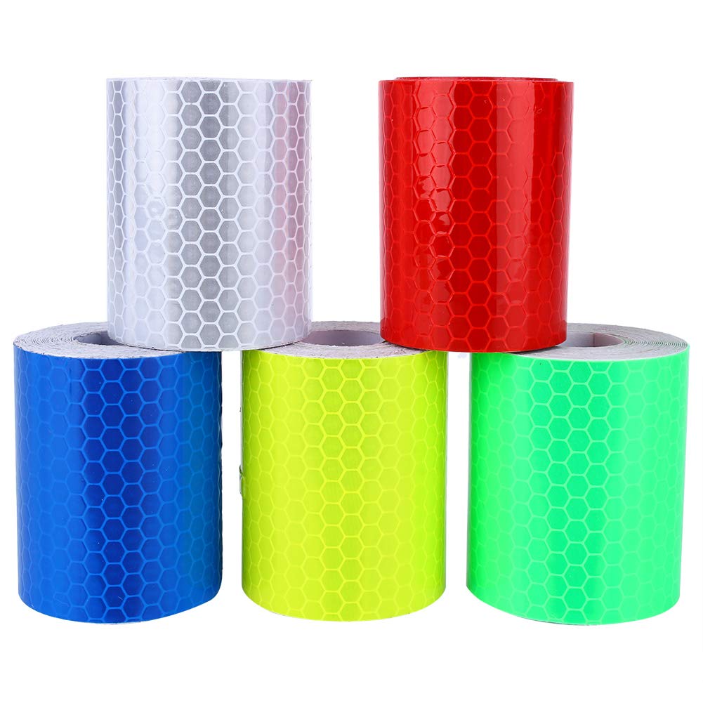 Yosoo 2 Inch x 9.8 Ft Reflective Safety Warning Tape - High Visibility Conspicuity Tape Roll for Motorcycles, Cars, Trucks & Outdoor Sports | Nighttime Road Safety, Emergency Marking & Hazard Identification