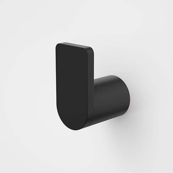 Caroma Urbane II Robe Hook - Matte Black Wall Mounted Bathroom Towel Hook - Perfect for Bathrooms, Spas, and Luxury Hotels