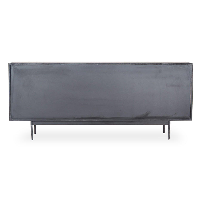 RADLEY 180 cm Solid Mango Wood Sideboard - Natural & Black Finish for Living Room, Dining Room, or Hallway Storage
