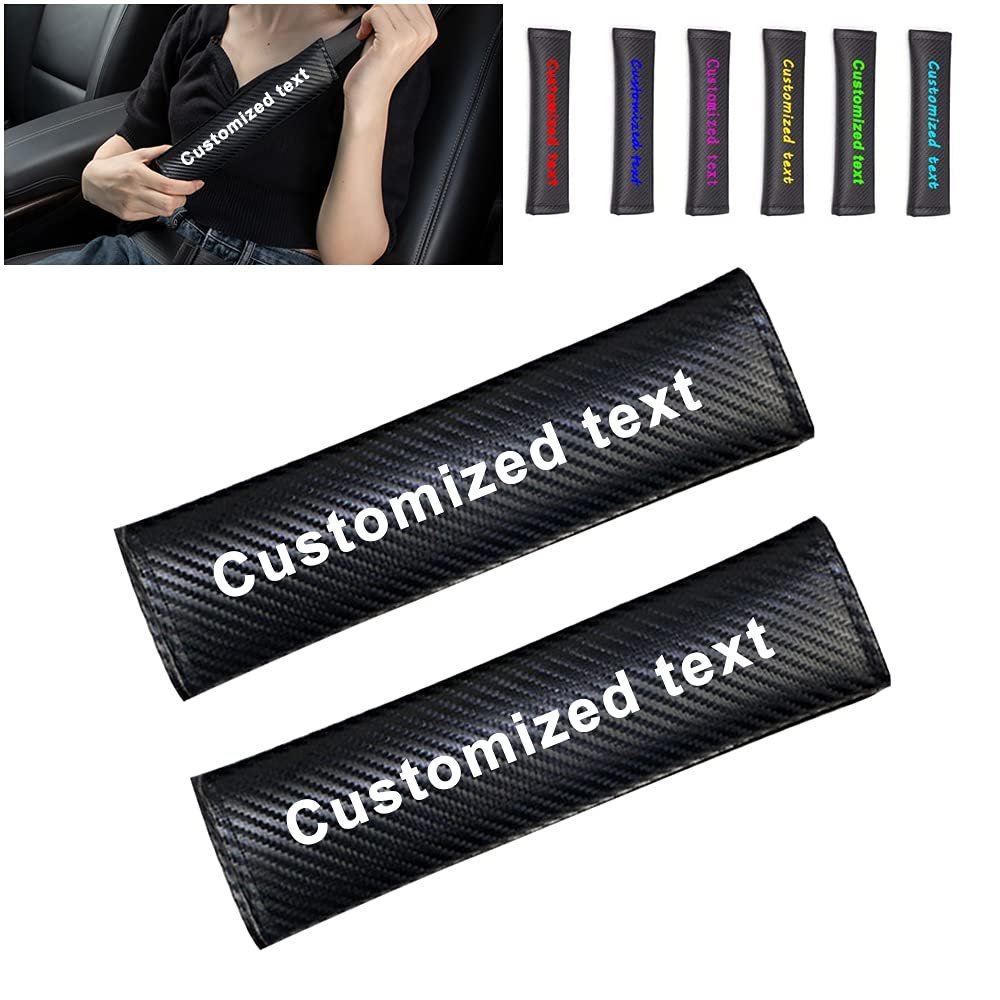 Premium Carbon Fiber Car Seat Belt Pads (2-Pack) - Universal Fit for Alfa Romeo & Other Vehicles - Soft Comfort Shoulder Strap Covers for Enhanced Safety & Protection - Ideal for Long Drives, Road Trips & Daily Commutes