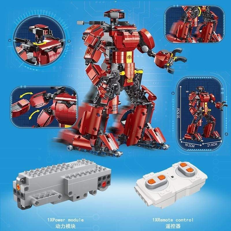 Mould King 15038 Crimson Robot Building Blocks Set - STEM Educational Toy for Kids & Adults - Creative DIY Construction Kit for Robot Lovers - Perfect for Birthday Gifts, Classroom Activities & Collectors