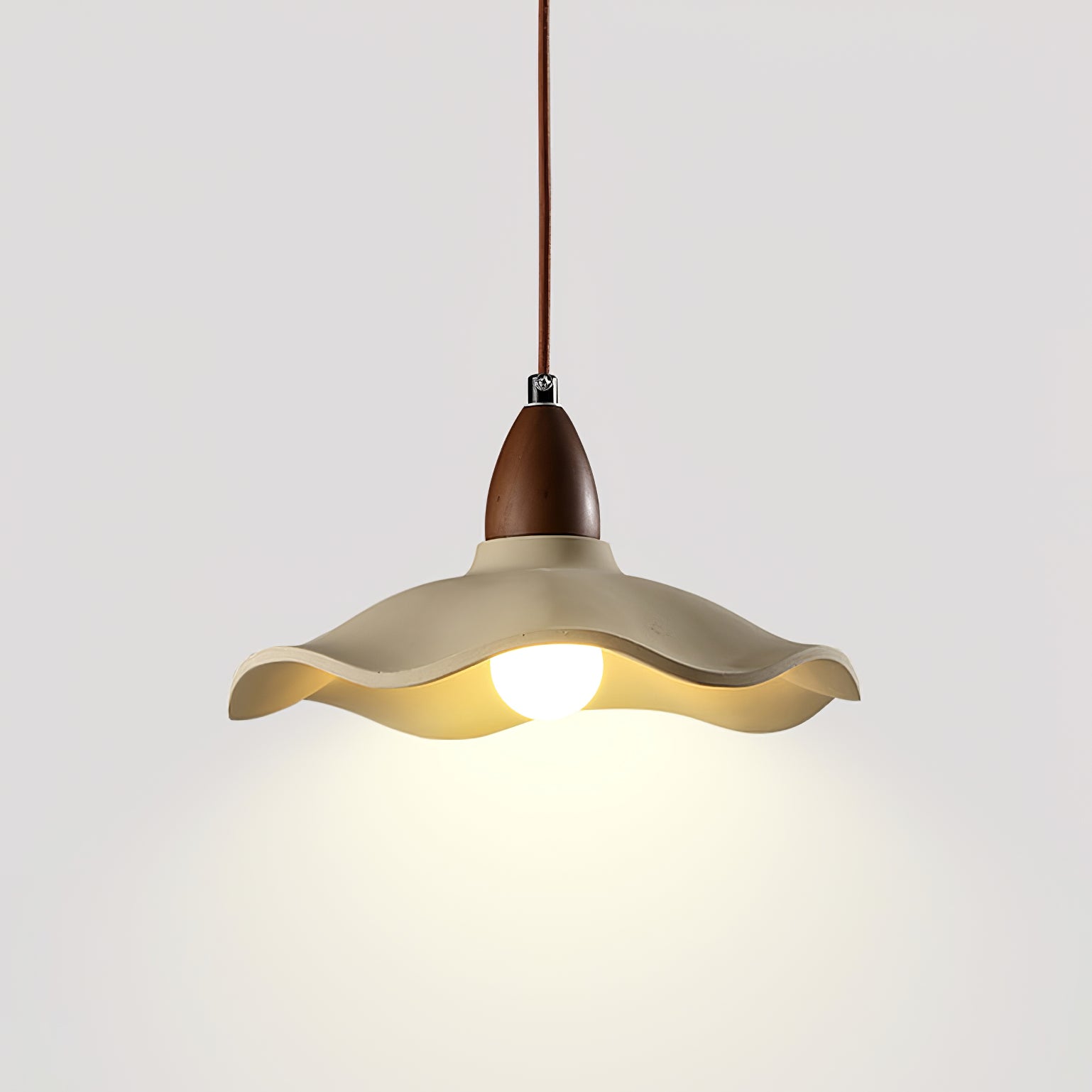Modern Cement Wave Pendant Light - Industrial Chic Hanging Fixture for Kitchen Island, Dining Room & Bedroom Lighting