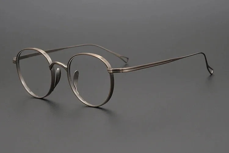 Aimee Unisex Full Rim Round Oval Titanium Eyeglasses 112113 - Lightweight & Durable Eyewear for Men & Women - Perfect for Reading, Work, and Everyday Use