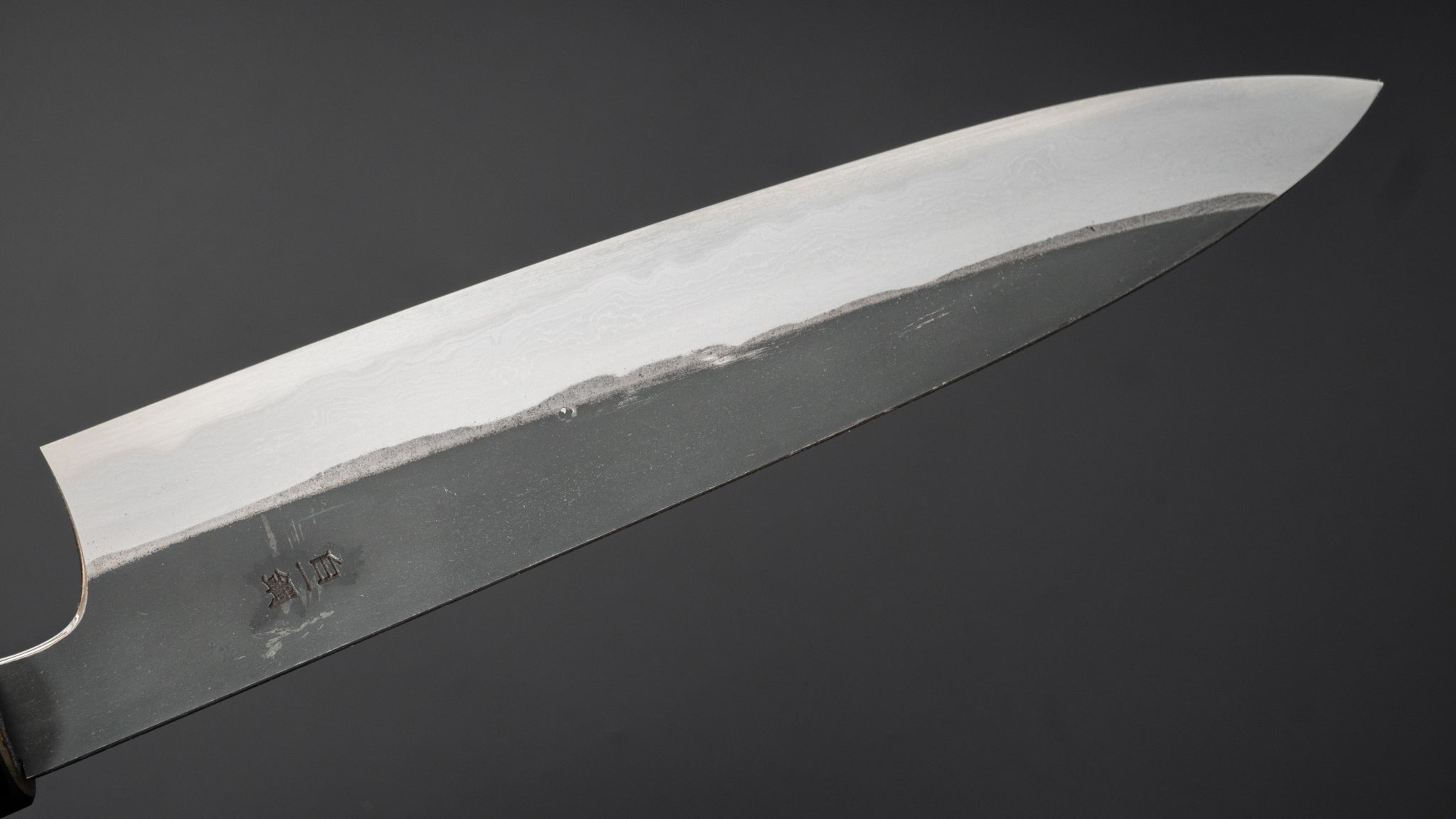 Hitohira Togashi White #1 Kurouchi Damascus Gyuto 240mm Japanese Chef Knife - Premium Burnt Yakusugi Handle - Perfect for Sushi, Meat Cutting & Professional Kitchen Use