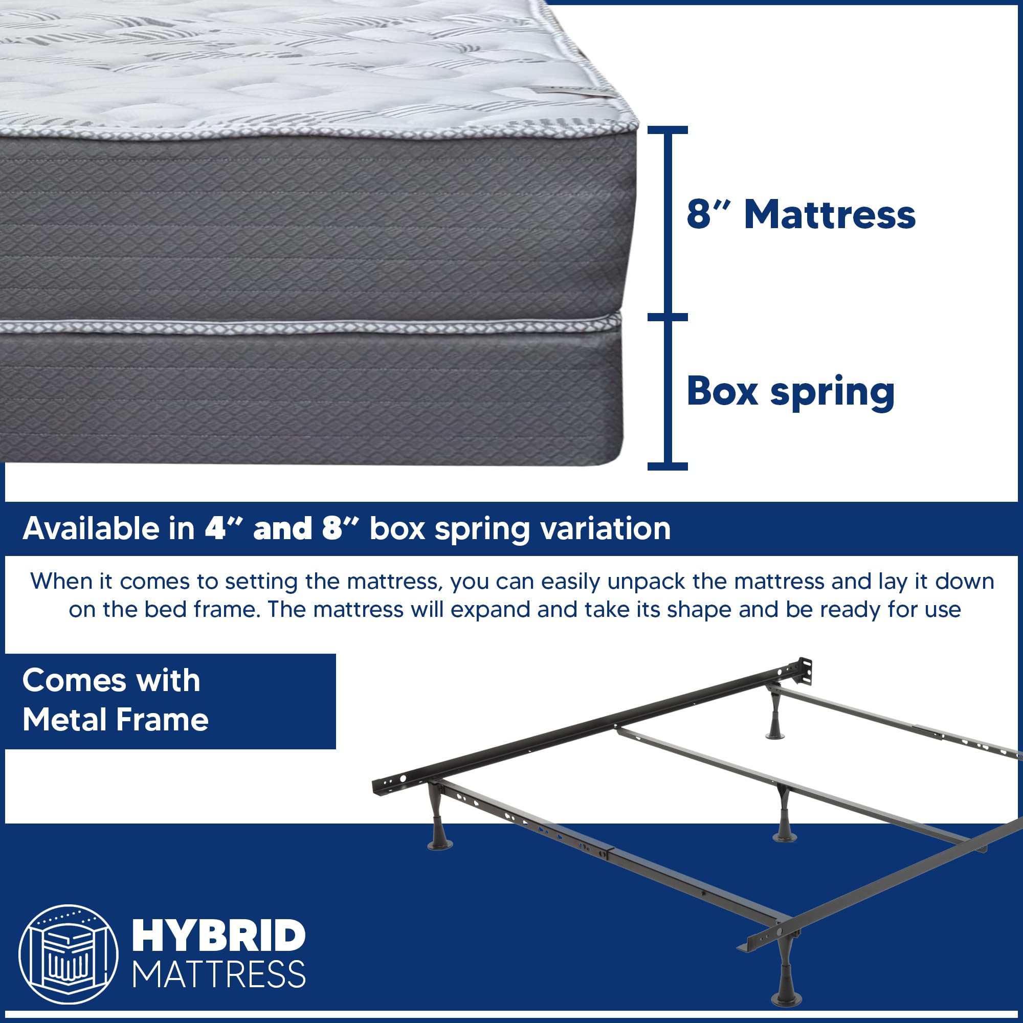 Greaton 14-Inch Firm Double Sided Tight Top Innerspring Mattress with 4