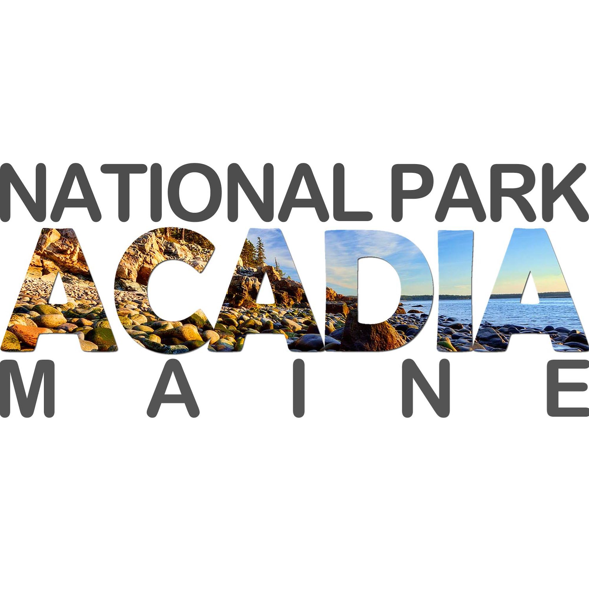 Acadia Maine Oval Car Bumper Sticker - Durable Vinyl Decal for Cars & Laptops